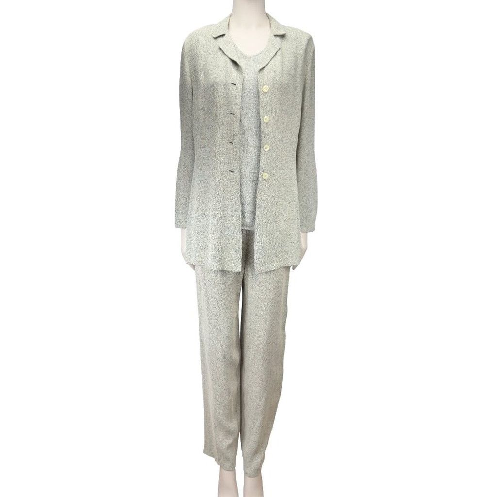 Gerard Darel GERARD DAREL 3 Pc Suit Flowy Gray Green Beige Pants Set s 38 Size S / US 4 / IT 40 - 5 Thumbnail