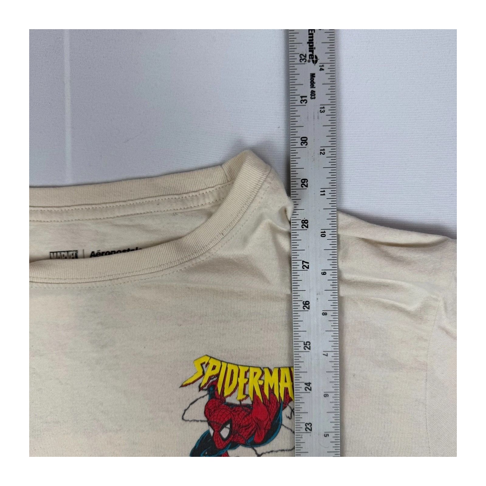 Marvel Comics Marvel x Aeropostale Spiderman T-Shirt Men's XL Beige Size US XL / EU 56 / 4 - 2 Thumbnail