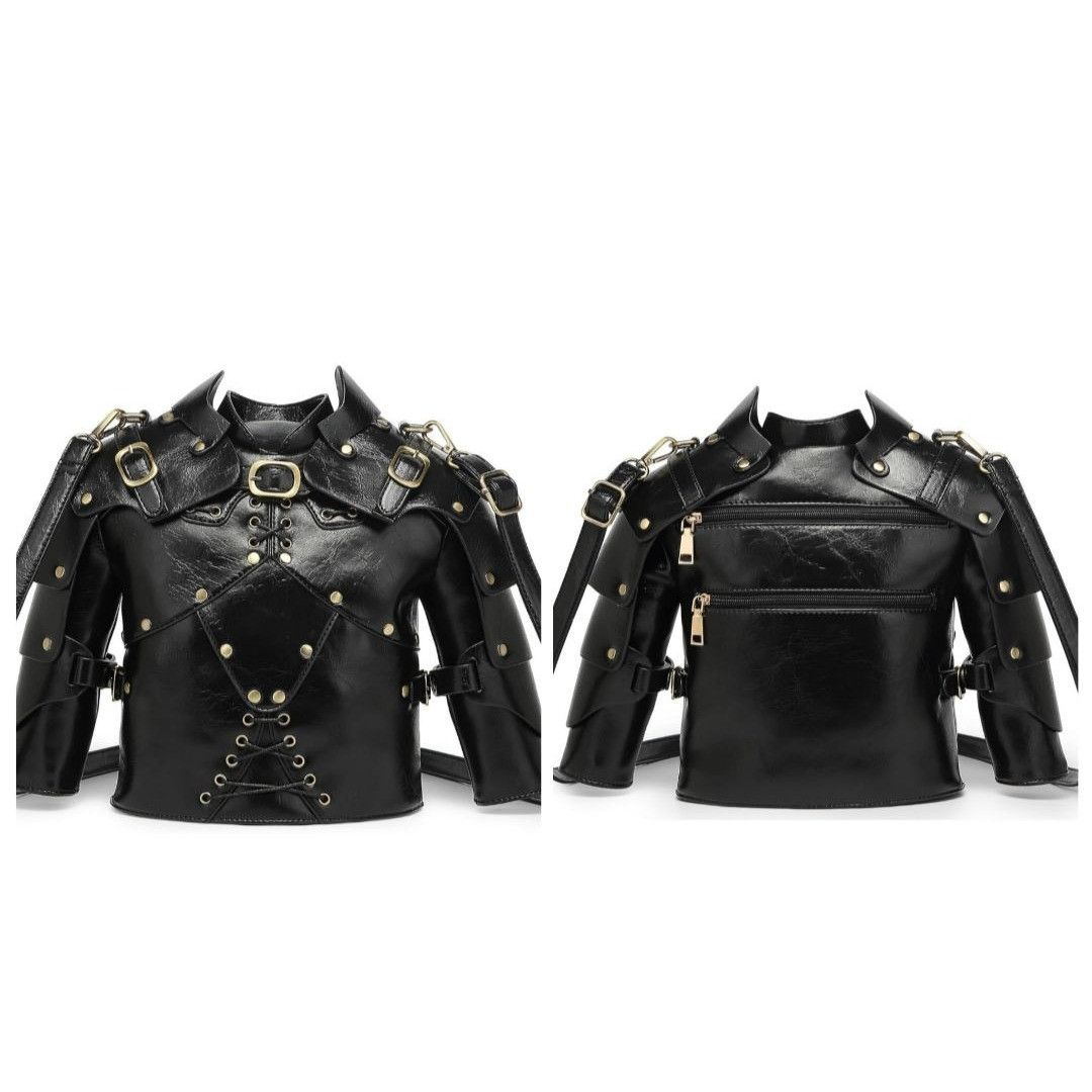 Other Black Medieval Gothic Shoulder Bag Halloween Purse Armor Sha Size ONE SIZE - 6 Thumbnail