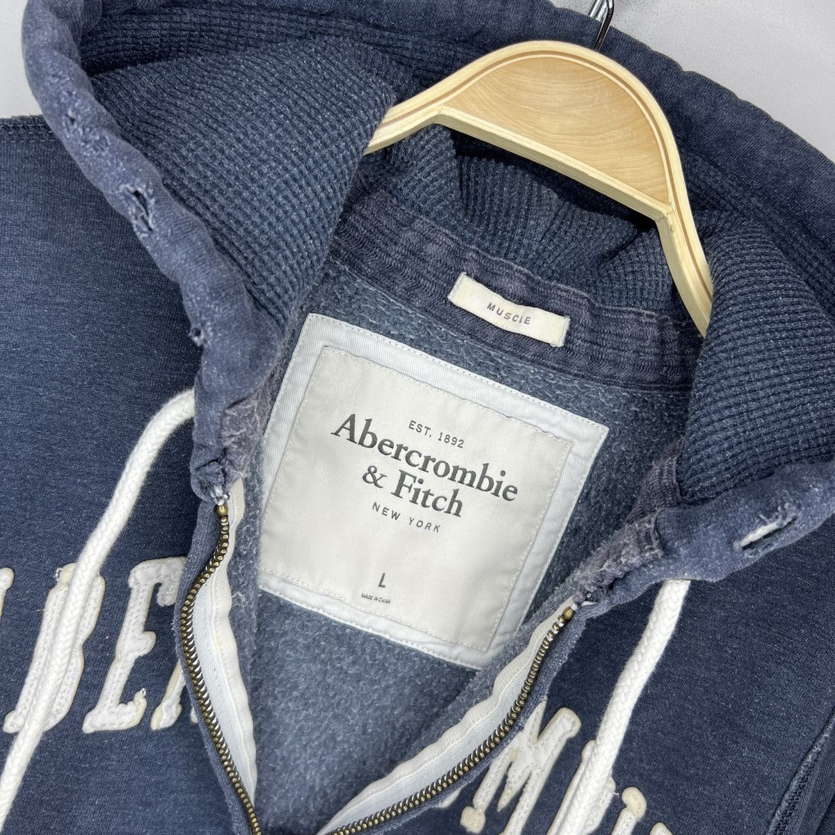 Abercrombie & Fitch × Vintage Vintage Abercrombie & Fitch If6Was9 Style Heavy Zip Hoodie Size US L / EU 52-54 / 3 - 5 Thumbnail