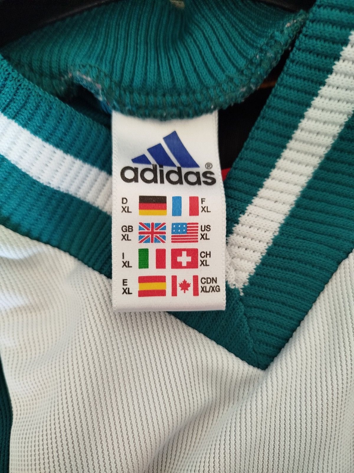 Adidas Germany 1998/2000 player issued Mercedes shirt jersey Size US XL / EU 56 / 4 - 5 Thumbnail