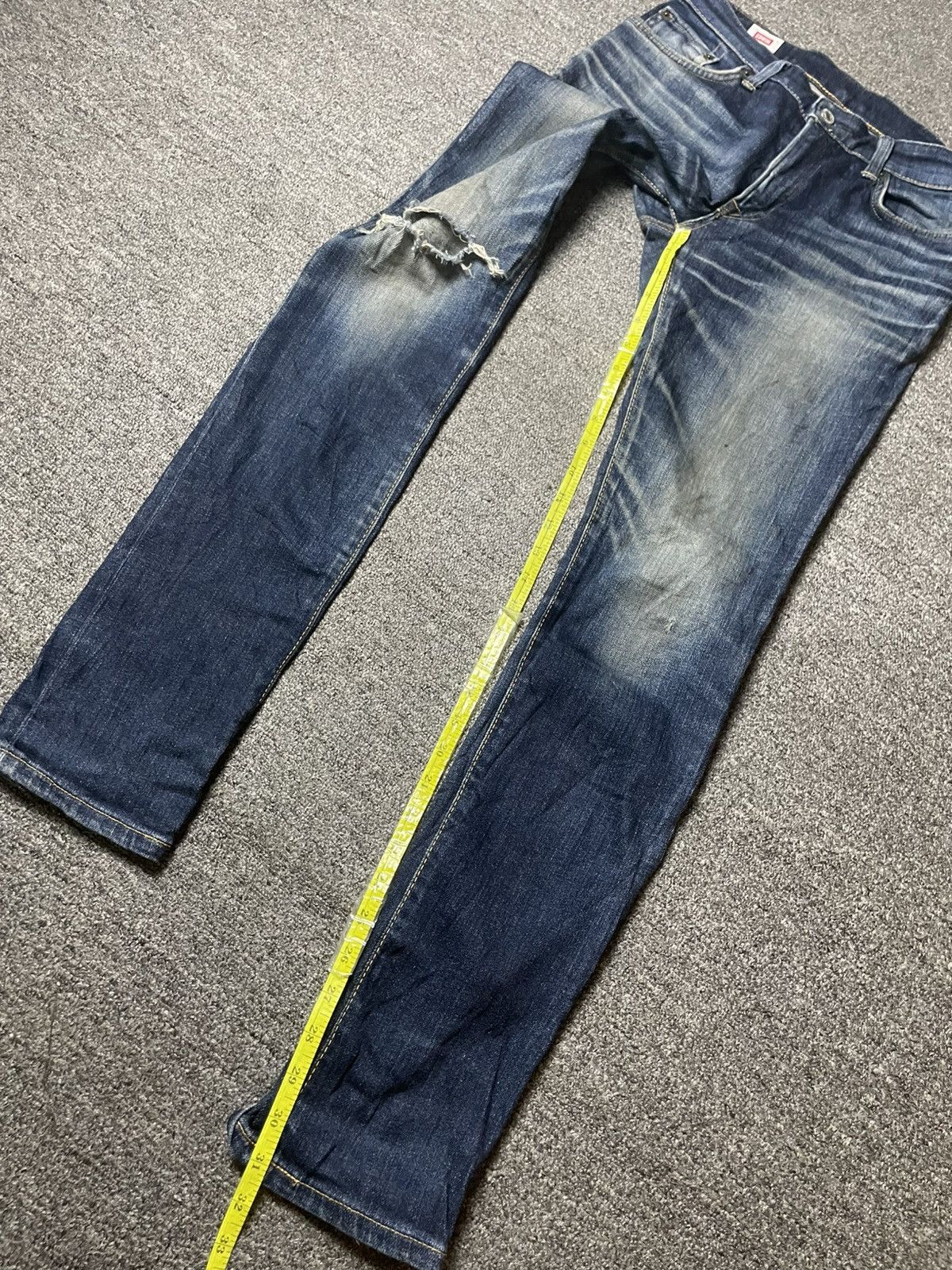 Edwin × Vintage EDWIN Distressed Denim Ripped Jeans (111) Size US 27 - 5 Thumbnail