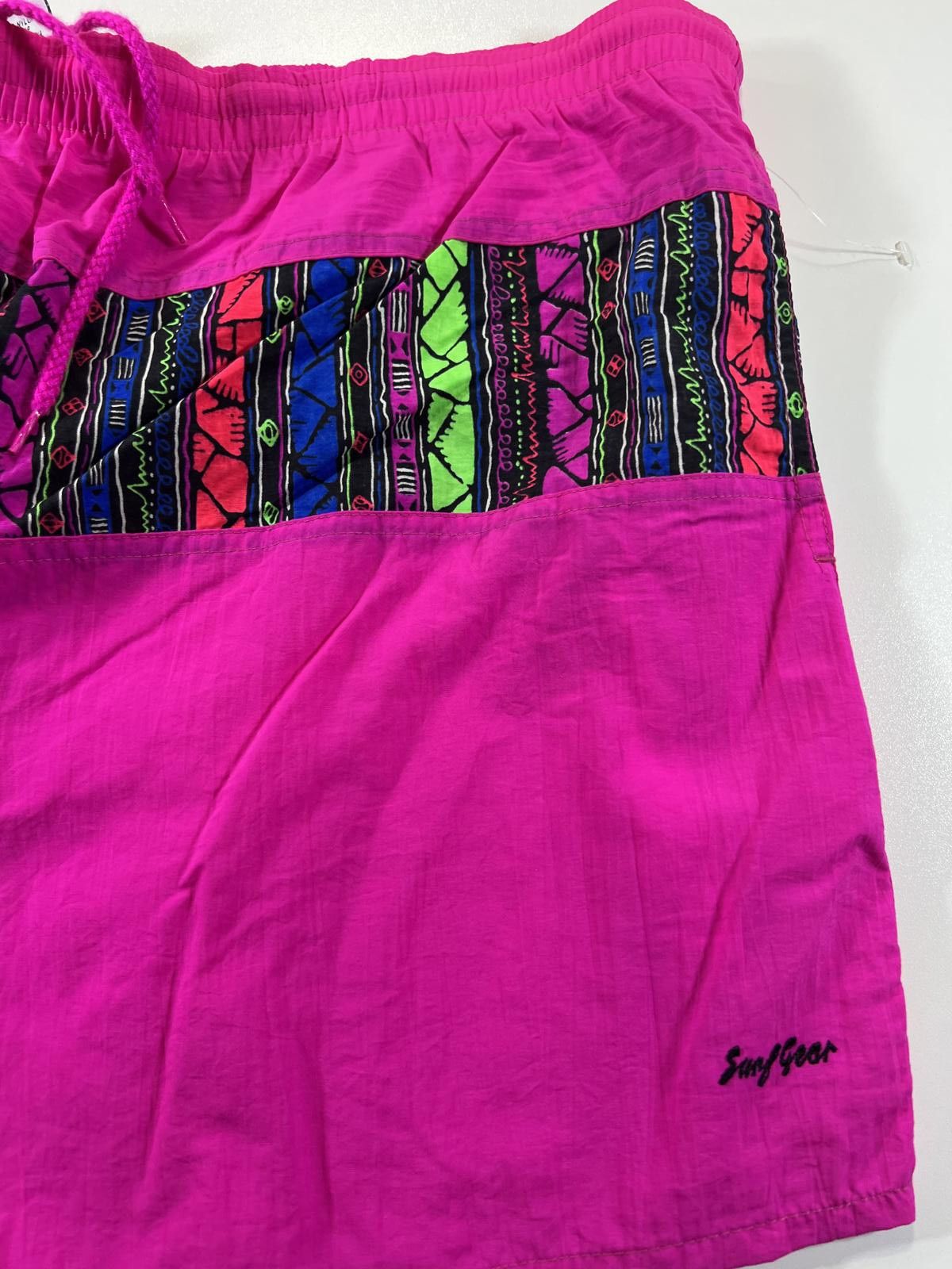 Other Vintage Pink Swim Shorts with Multicolour Patterned M Size US 36 / EU 52 - 2 Thumbnail