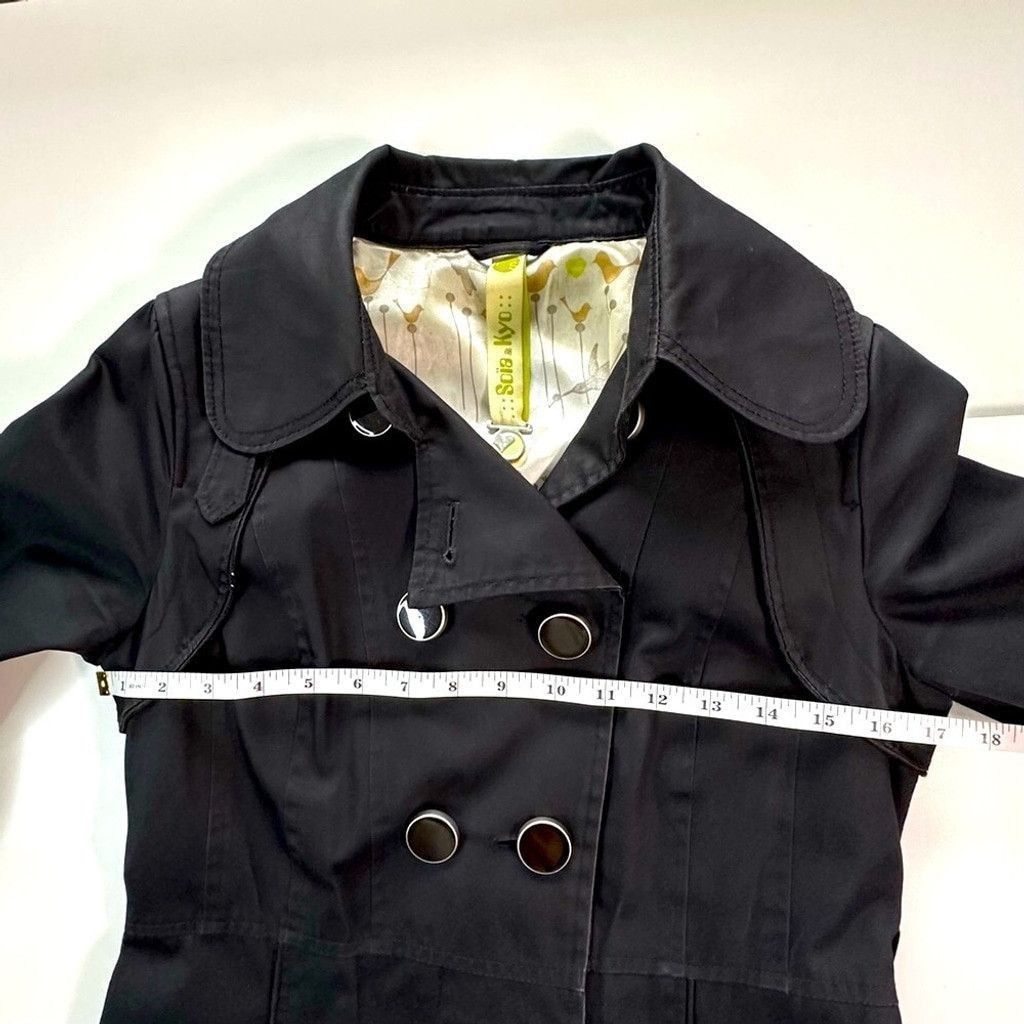Soia & Kyo Soia&Kyo Mid Length Double Breasted Trench Coat Black Small Size S / US 4 / IT 40 - 8 Thumbnail