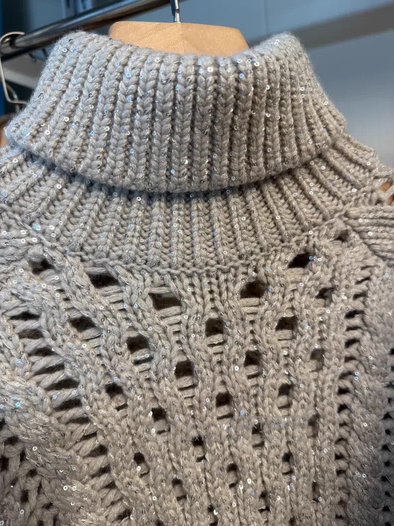 Brunello Cucinelli Brunello Cucinelli Sequined Cashmere Sweater Size M / US 6-8 / IT 42-44 - 5 Thumbnail