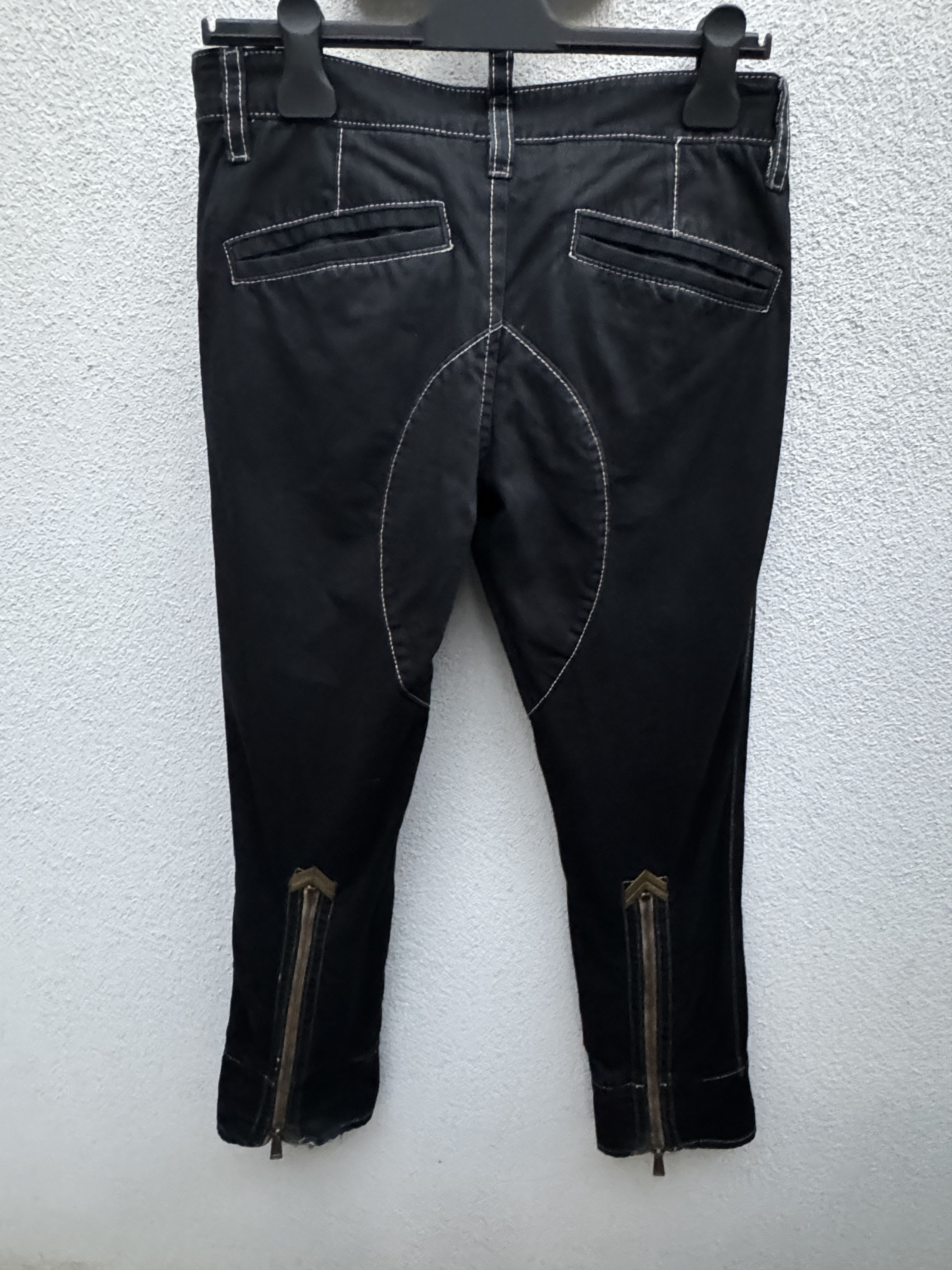 Dsquared2 DSQUARED2 Vintage Catwalk Black Trousers with White Stitches Size US 28 / EU 44 - 5 Thumbnail