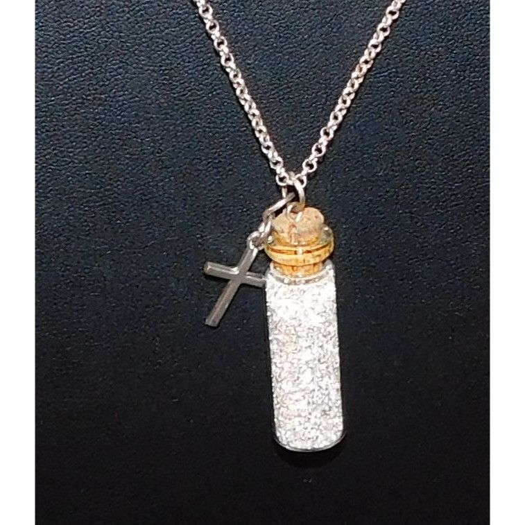 Handmade Handmade Silver Tone Prayer Dust Necklace Size ONE SIZE - 3 Thumbnail