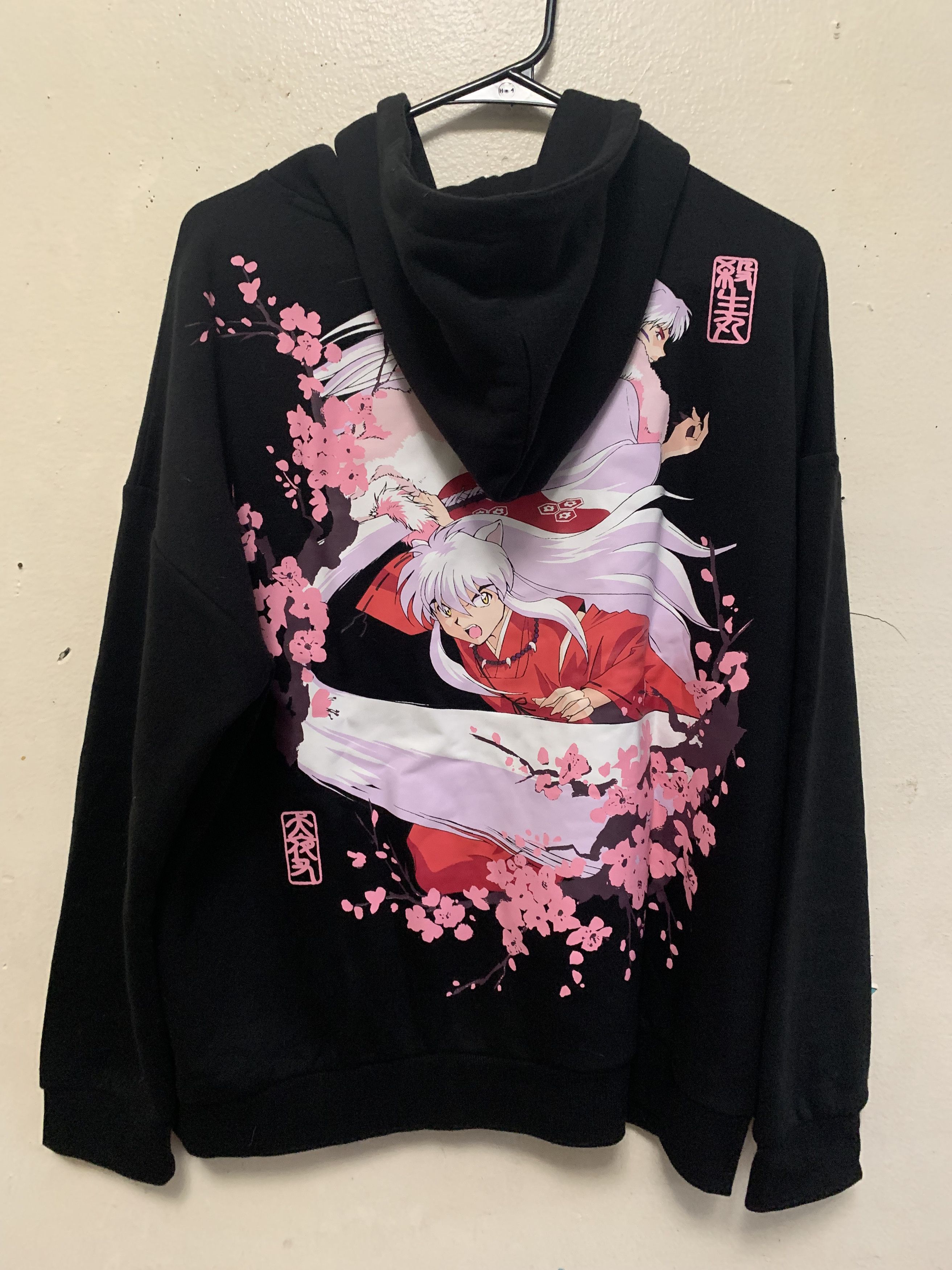 Anime INUYASHA Graphic Print Hoodie ⊛ BLACK/PINK ⊛ Brand New Size US M / EU 48-50 / 2 - 2 Thumbnail