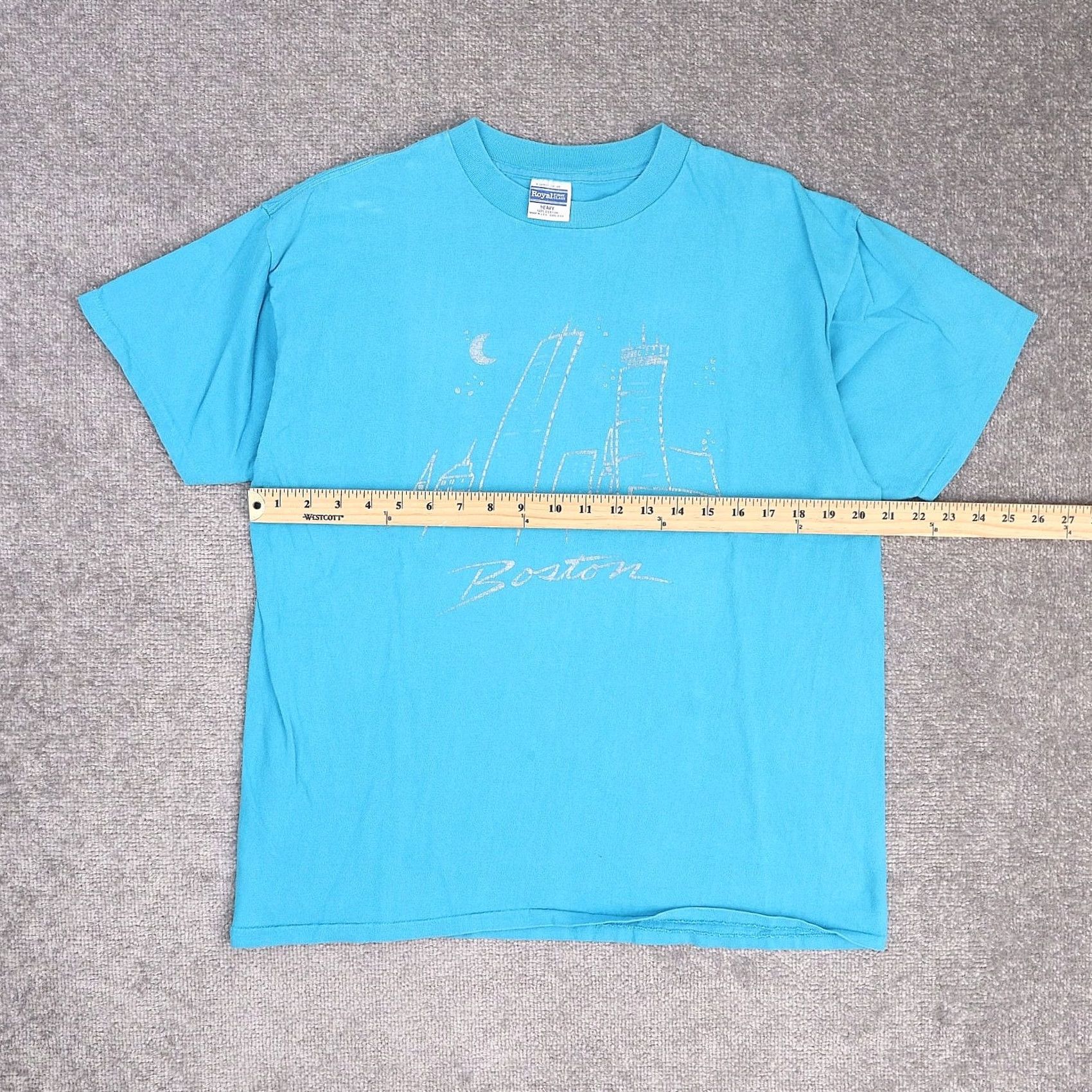 Vintage VINTAGE 80s Boston Massachusetts USA XL Blue Short Sleeve T-Shirt Mens Size US XL / EU 56 / 4 - 4 Thumbnail