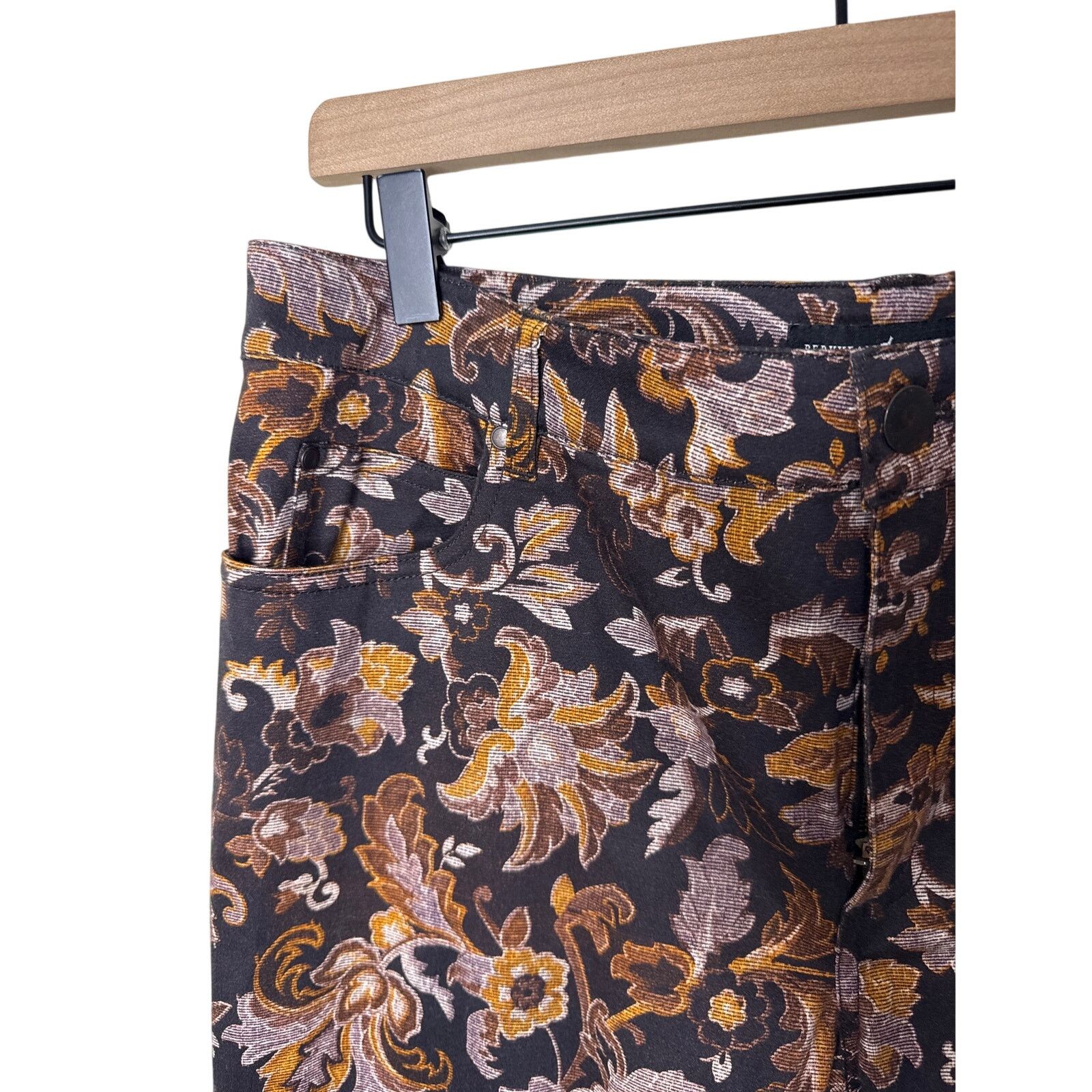 Other PERUVIAN CONNECTION Lotus Blossom Ankle Pants Espresso Size 34" / US 12 / IT 48 - 3 Thumbnail