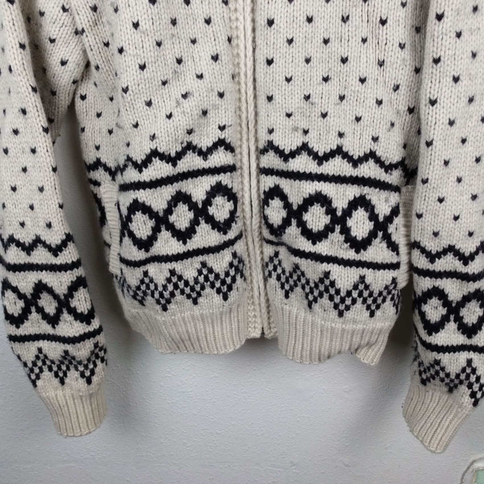 Levi's VINTAGE Levi’s Wool Full Zip Sweater Cardigan Layer Waffle Knit Collar Ribbed Women’s M Size M / US 6-8 / IT 42-44 - 2 Thumbnail