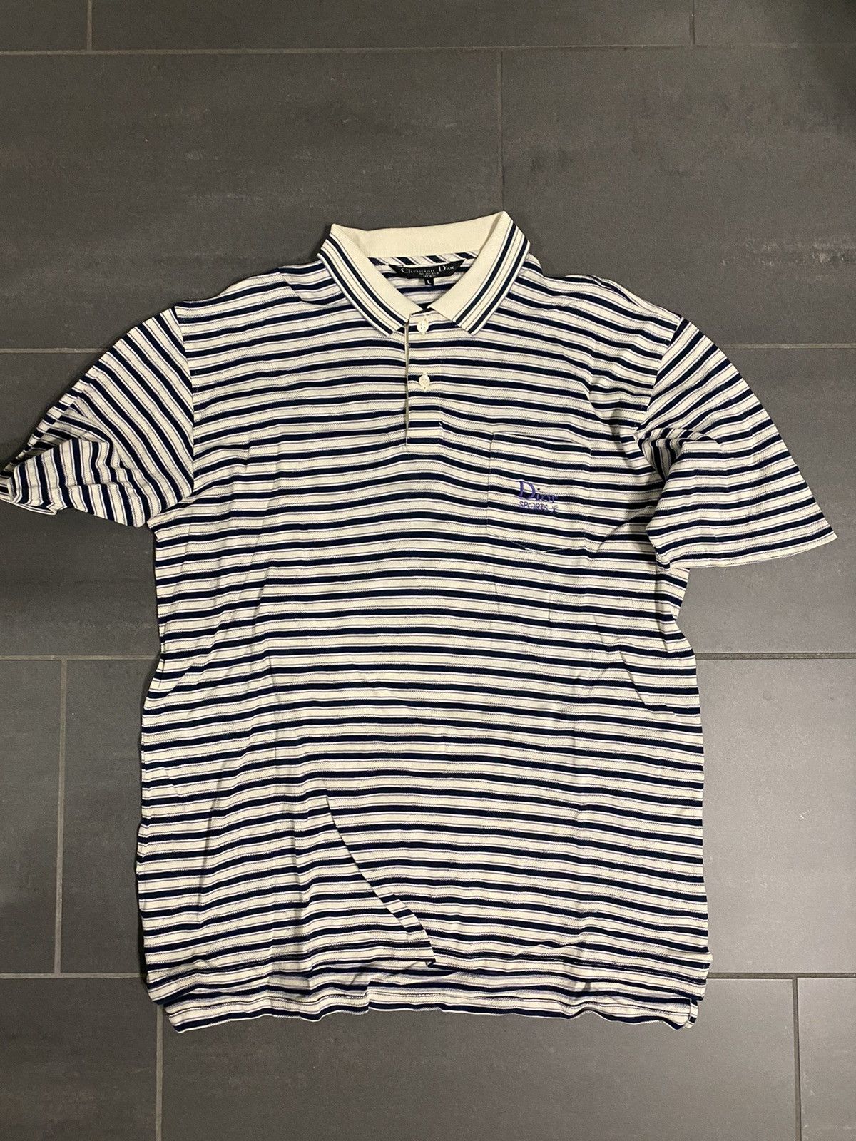 image of Christian Dior Monsieur x Dior Sports Dior Poloshirt in White, Men's (Size Large)