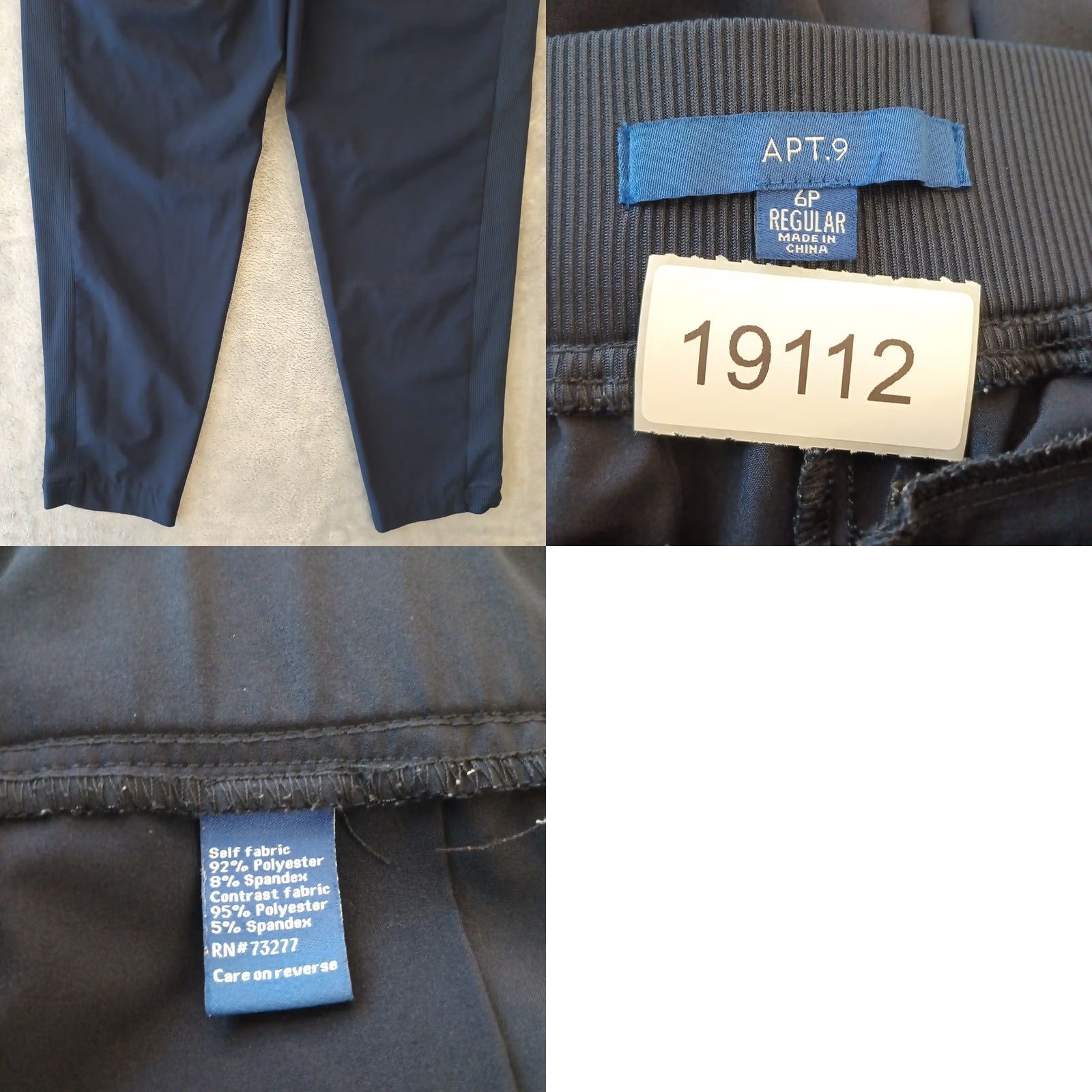 Apt. 9 Apt. 9 Ankle Pants Womens 6P Blue Pull On Pockets 30x26 Midi Rise Size 28" / US 6 / IT 42 - 8 Thumbnail