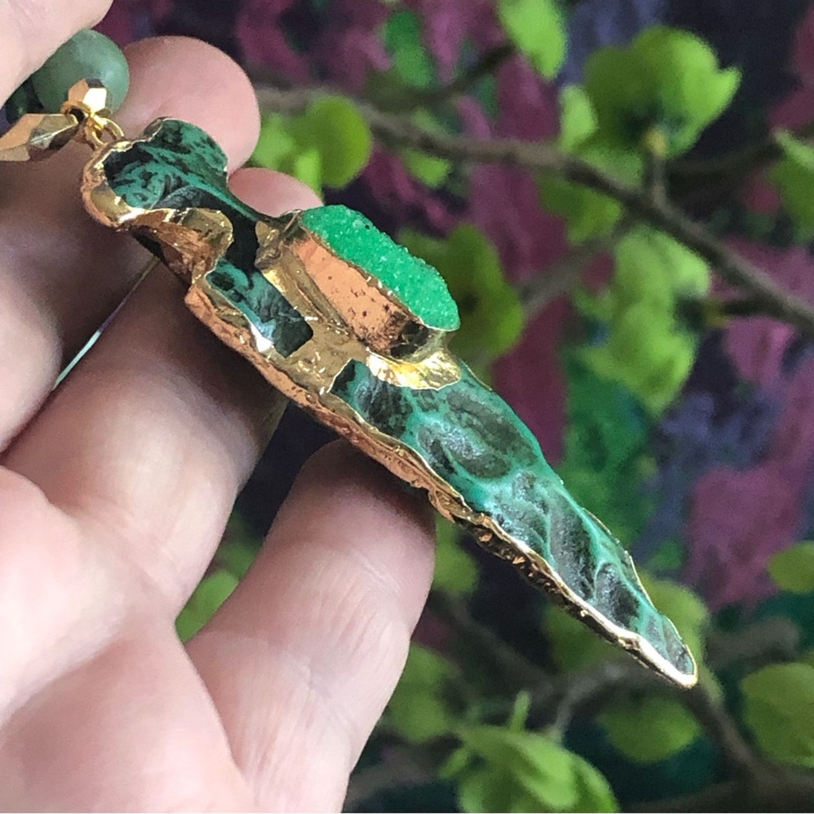 Handmade Handcrafted repurpose drusy ox arrowhead Pearl necklace Size ONE SIZE - 11 Thumbnail