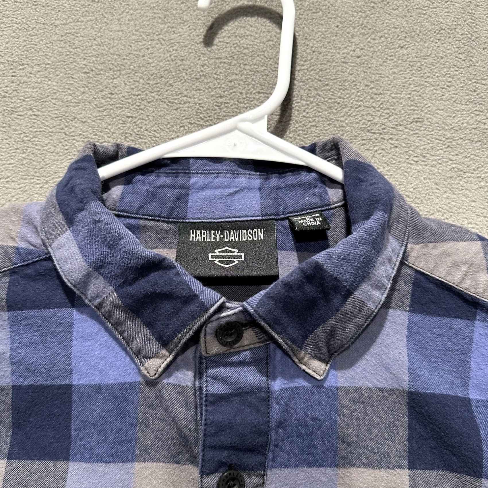 Harley Davidson Harley Davidson Shirt Medium Blue Plaid Flennel Button Snap Down Long Sleeve Men Size US M / EU 48-50 / 2 - 3 Thumbnail