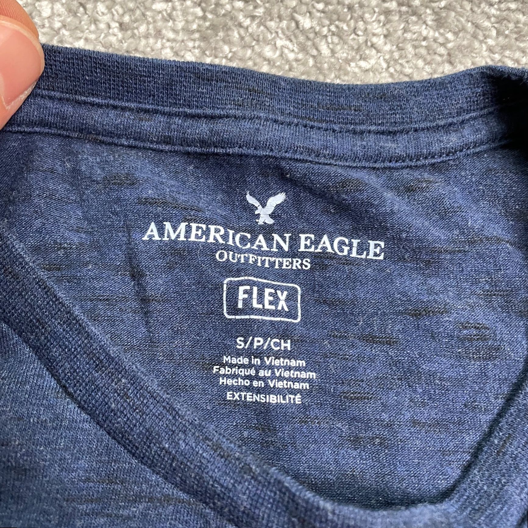 American Eagle Outfitters American Eagle Flex Graphic T-Shirt Men Small Blue Crew Neck Short Sleeve Casual Mens Size US S / EU 44-46 / 1 - 4 Thumbnail