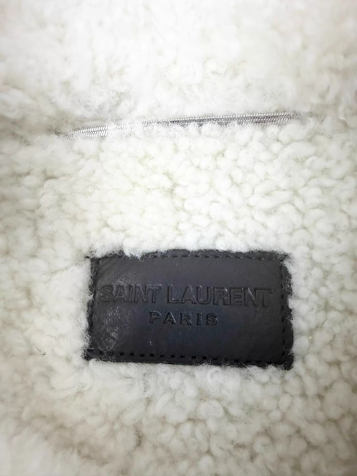 Saint Laurent Paris Saint Laurent SLP18SS Gray Washed Shearling Denim Jacket L Size US L / EU 52-54 / 3 - 5 Thumbnail