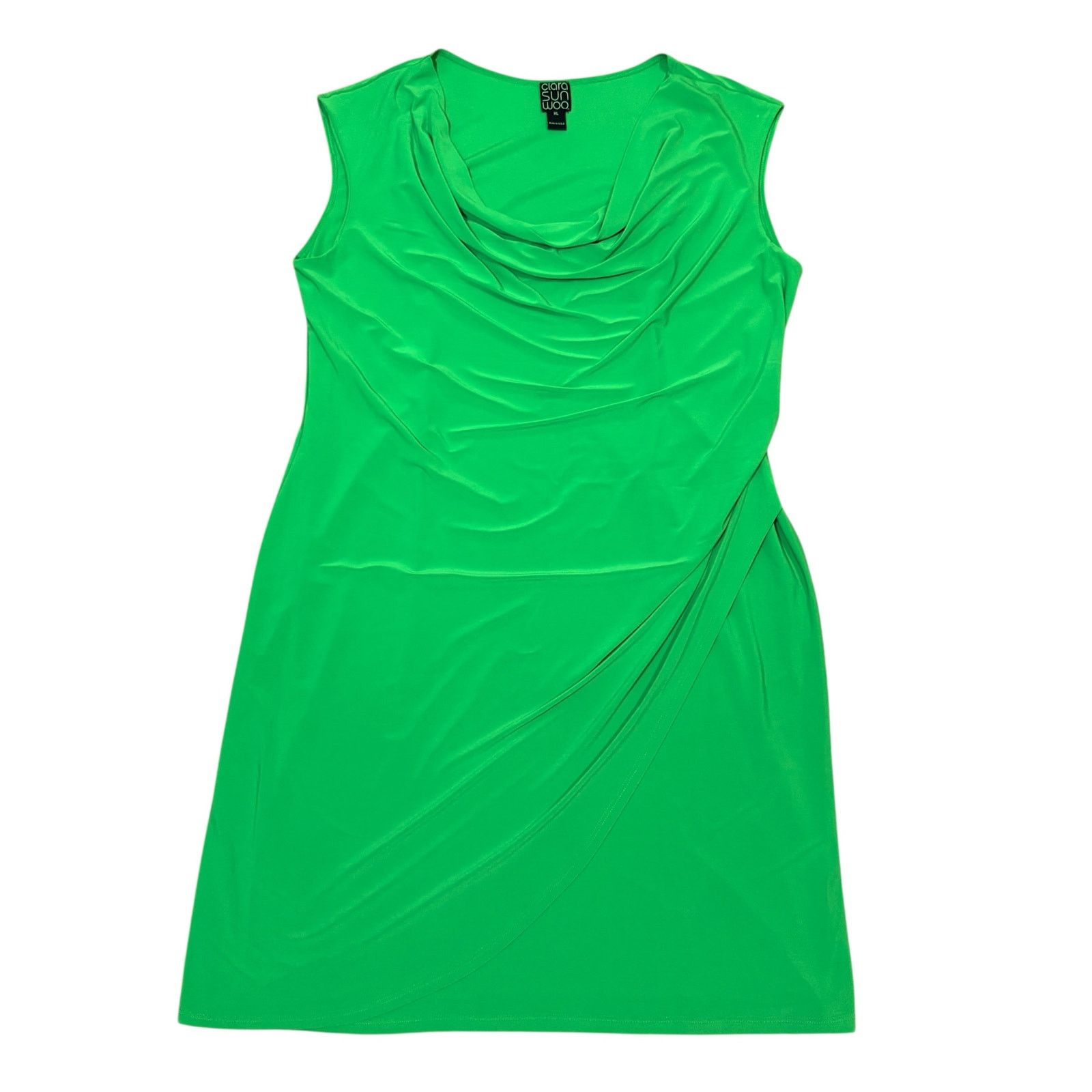 Other Clara Sunwoo Sun Woo Dress Draped Gathered Flowy Green XL Size XL / US 12-14 / IT 48-50 - 1 Thumbnail