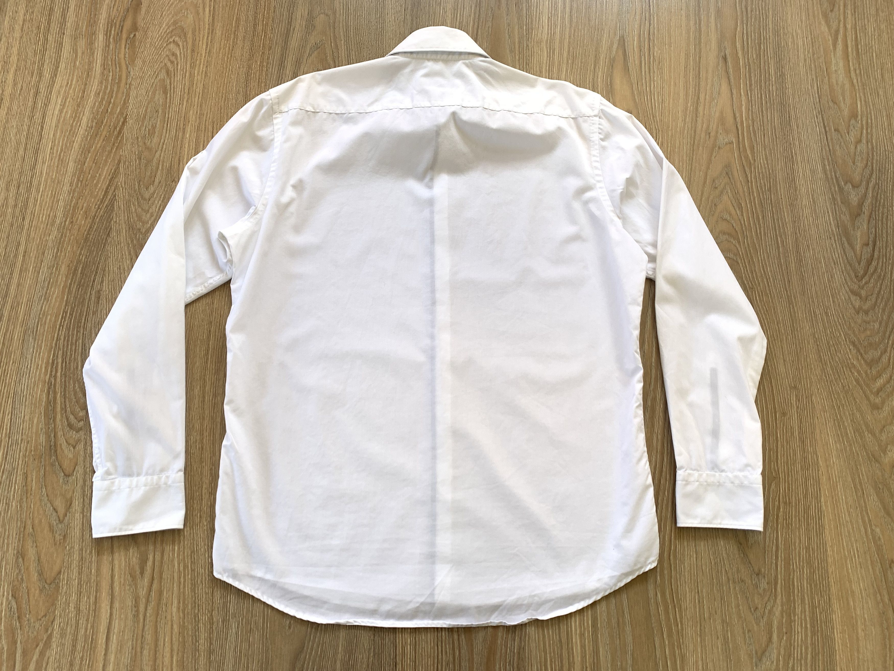 Hugo Boss Hugo Boss Regular Fit White Cotton Long Sleeve Shirt Size US S / EU 44-46 / 1 - 3 Thumbnail