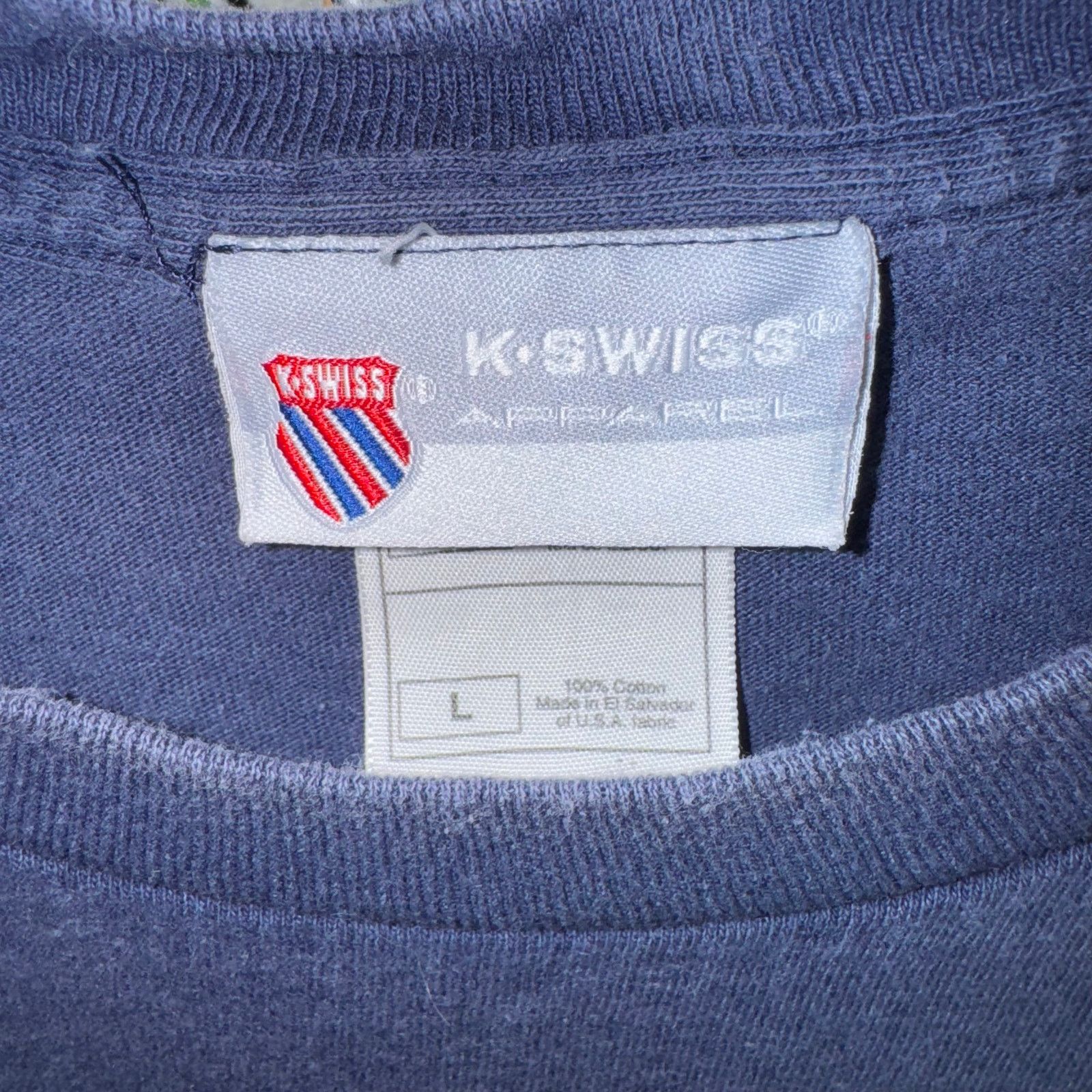 K-Swiss Vintage Y2K K Swiss apparel shoes 2000s essential t-shirt Size US L / EU 52-54 / 3 - 3 Thumbnail