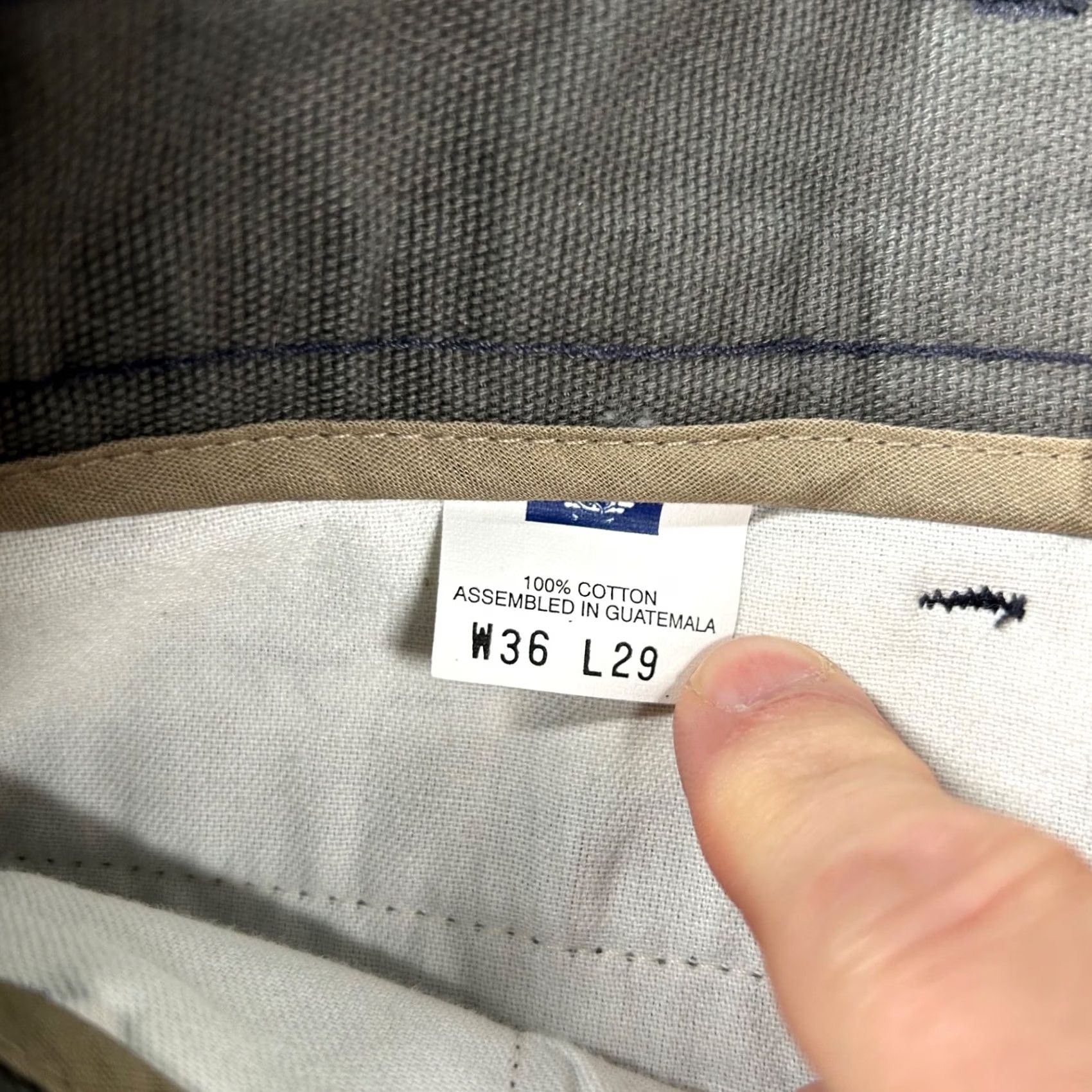 Dockers VINTAGE Dockers Pants Mens 36x29 Pleated High Rise 90s Khakis Classic Fit Gray Cotton Canvas Size US 36 / EU 52 - 5 Thumbnail
