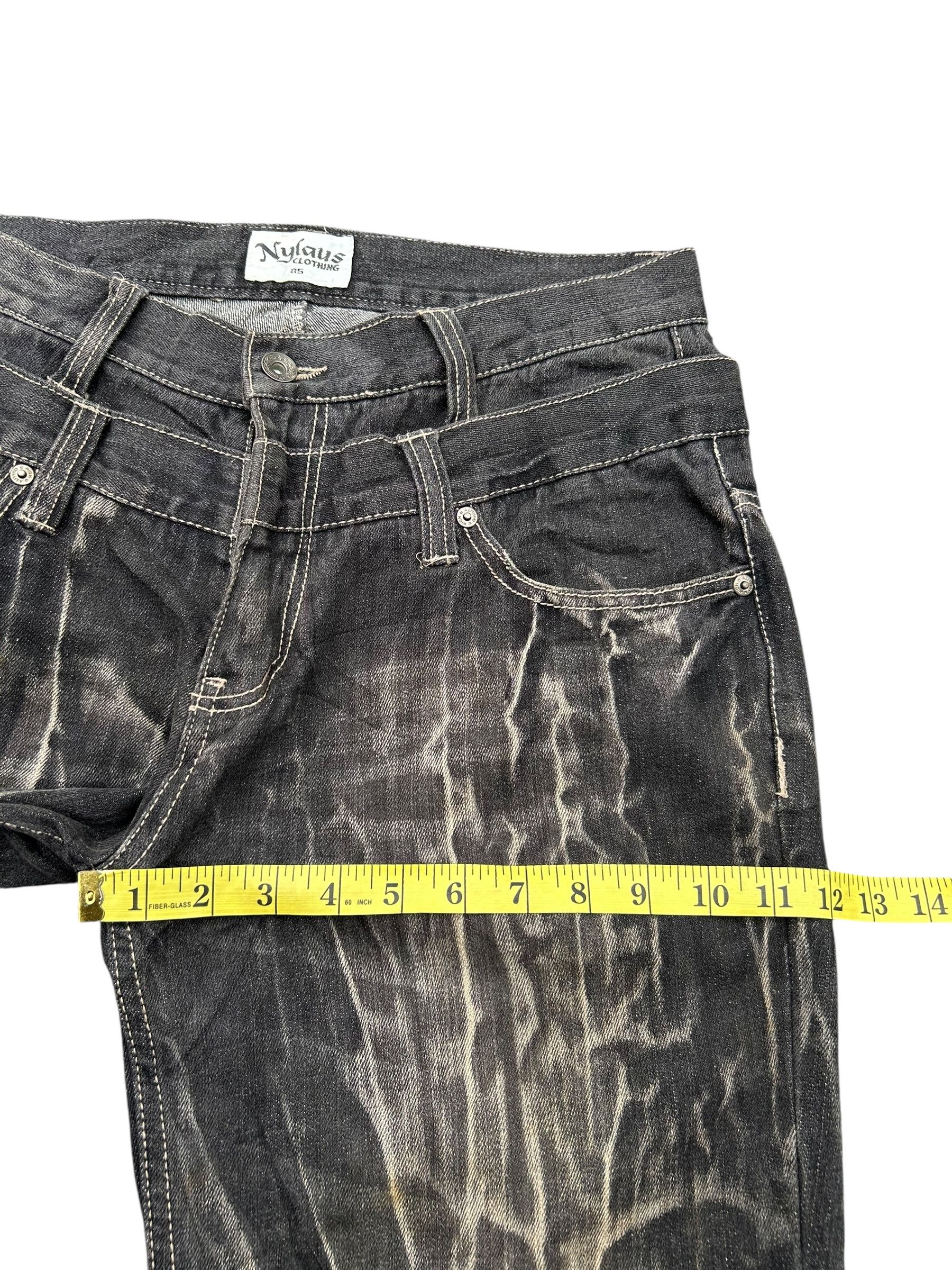 14th Addiction × If Six Was Nine × Le Grande Bleu (L.G.B.) Rare 🔥 NYLAUS Double Waist Japanese Punk Style Denim Jeans Size US 32 / EU 48 - 15 Thumbnail