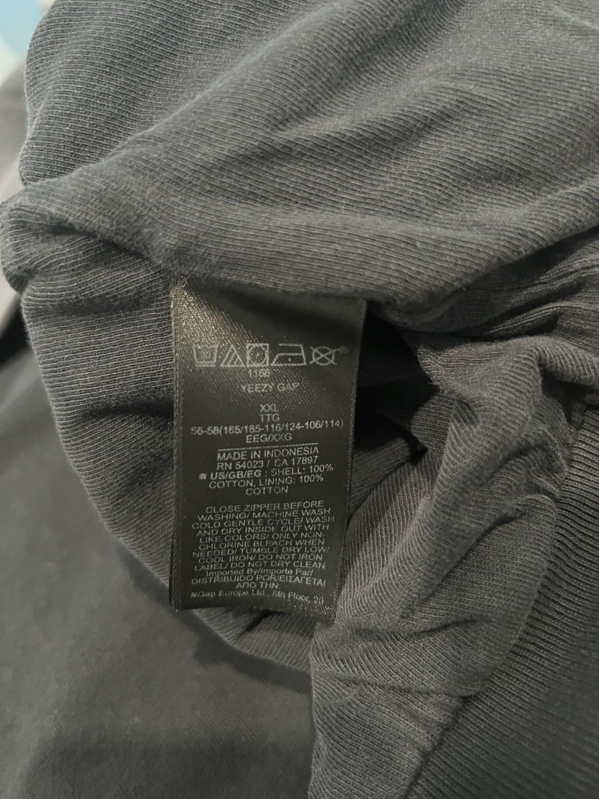 Balenciaga × Gap × Yeezy Yeezy Gap Zip Up Hoodie Poetic Black XXL Size US XXL / EU 58 / 5 - 5 Thumbnail