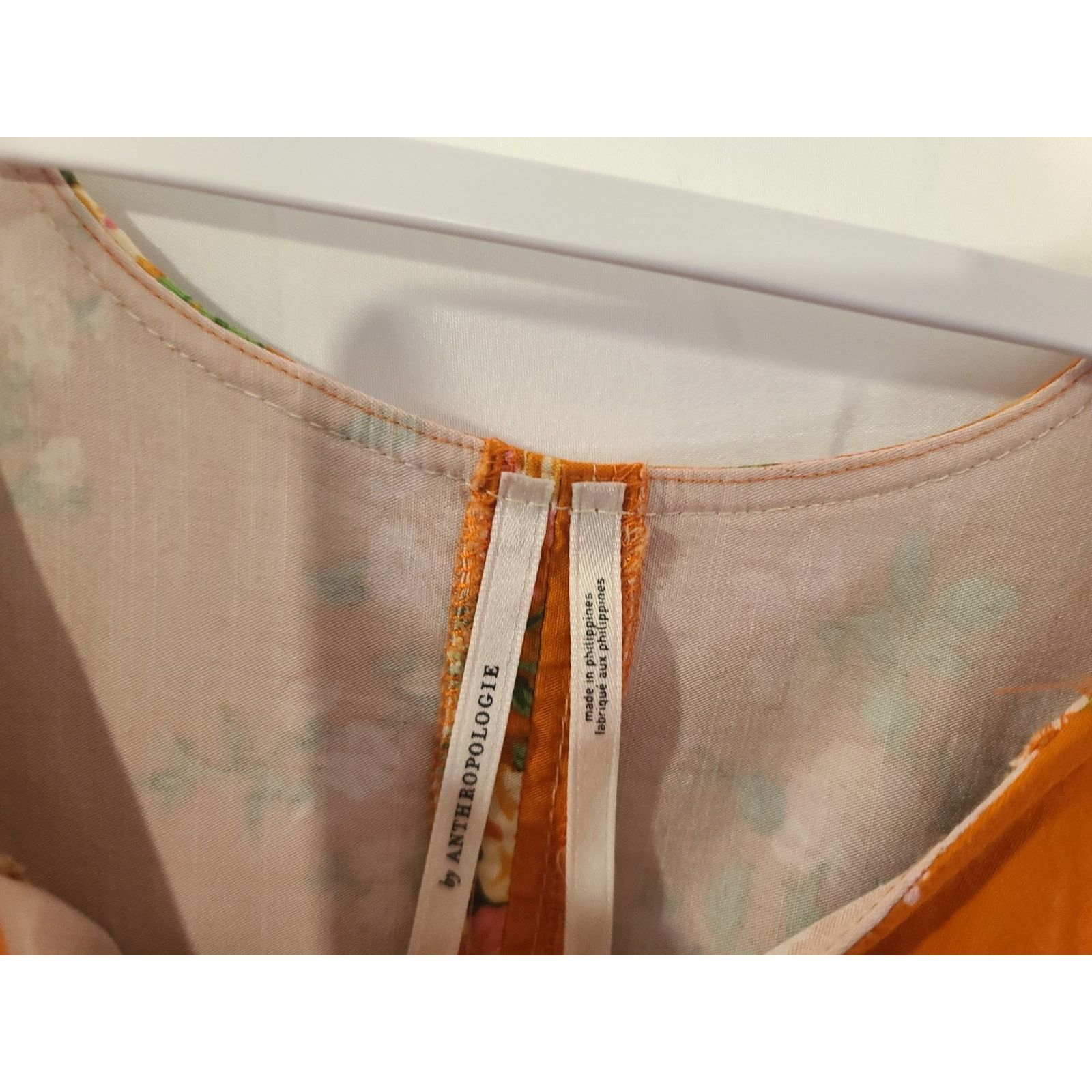Anthropologie Anthropologie Buttondown Magic Fabric Midi Orange Dress XXSP Size XXS / US 00 / IT 34 - 5 Thumbnail