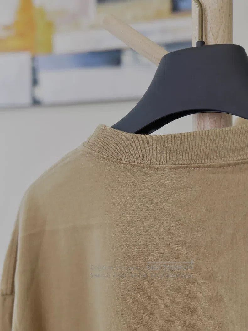 Balenciaga Balenciaga Khaki Round Neck Letter Embroidered Logo Short Size US L / EU 52-54 / 3 - 8 Thumbnail