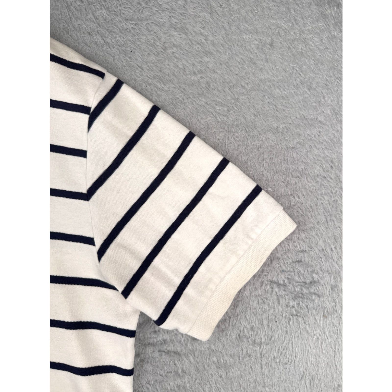 Ralph Lauren VINTAGE Polo Ralph Lauren Shirt Men Large White Blue Stripe 100% Cotton Read Size US L / EU 52-54 / 3 - 2 Thumbnail