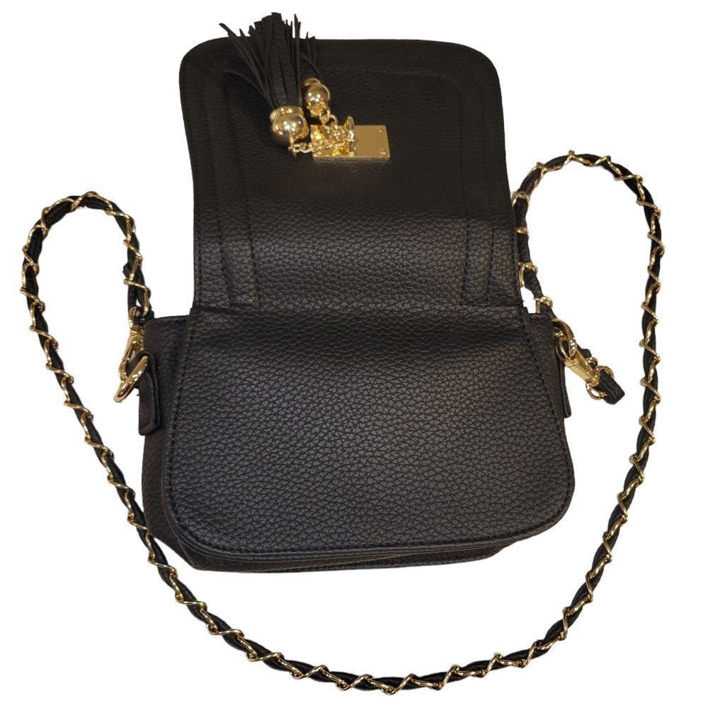 Giani Bernini Giani Bernini Mini Faux-Leather Crossbody Black Bag Women's Size ONE SIZE - 8 Thumbnail
