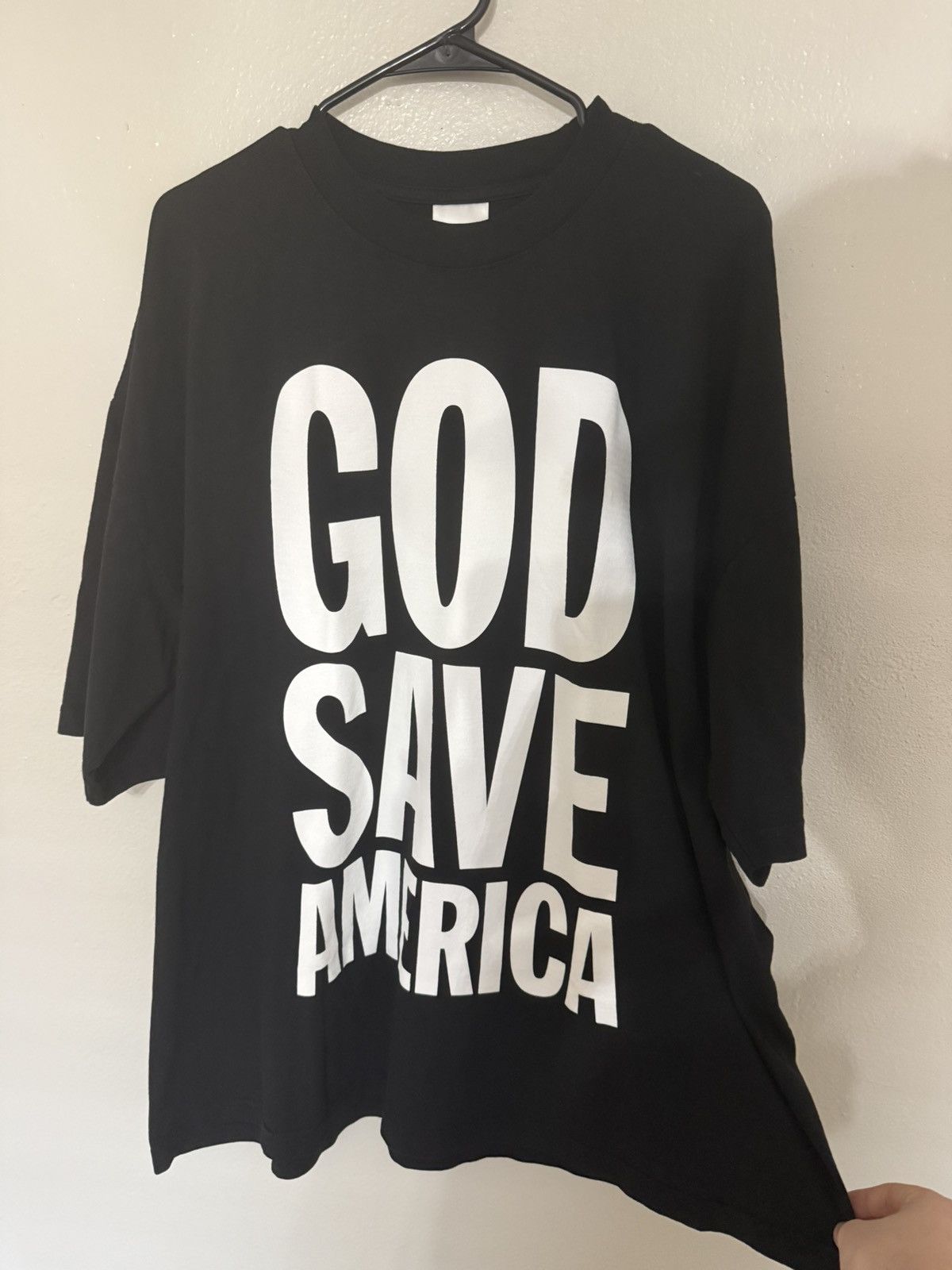 KANYE 2020 GOD SAVE AMERICA BLACK SHIRT XXL