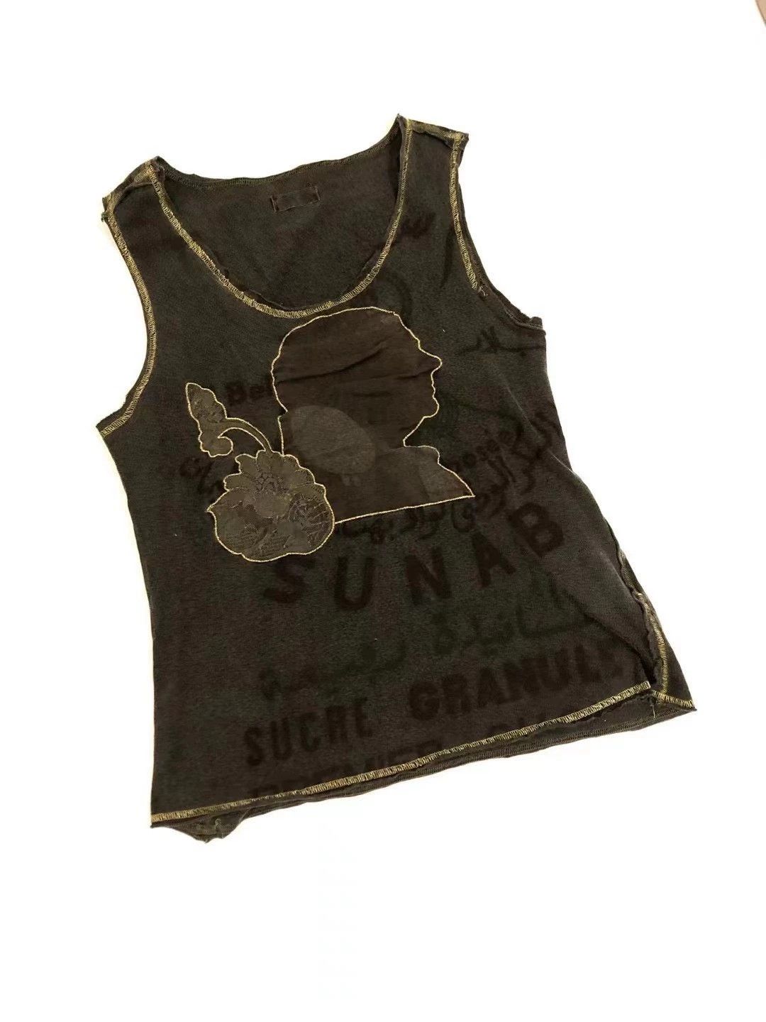 Share Spirit Homme ShareSpirit Black Gray Colorblocked Lace Figure Tank Size XS / US 0-2 / IT 36-38 - 1 Thumbnail