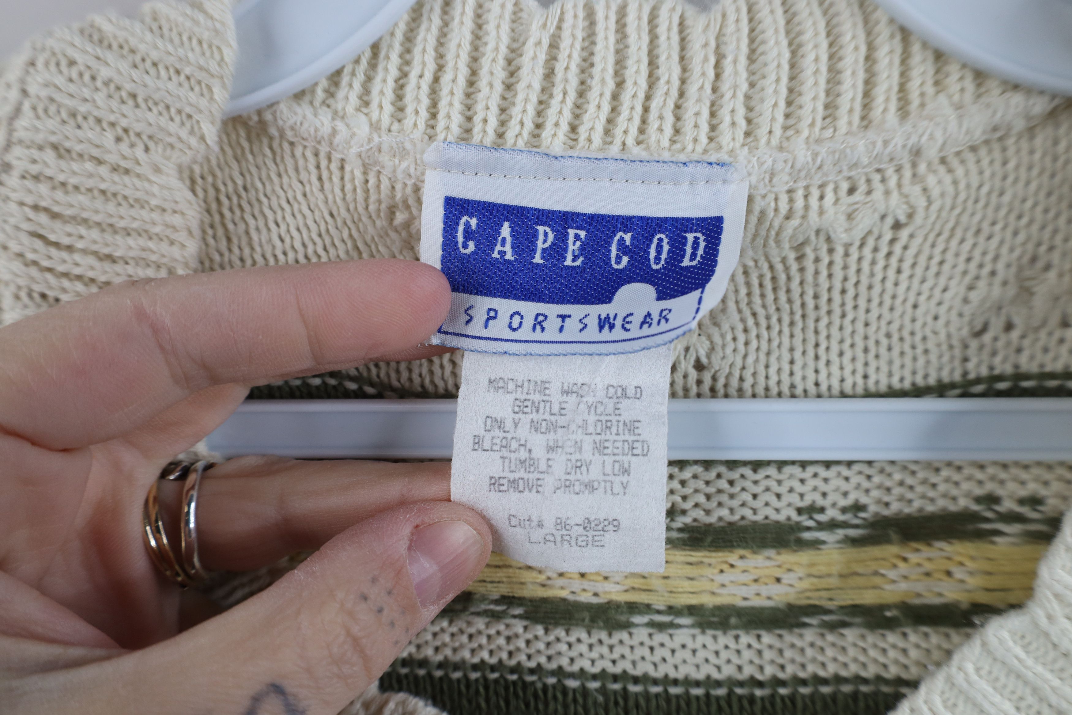 Vintage Vintage 90s Streetwear Striped Short Sleeve Sweater USA Size L / US 10 / IT 46 - 6 Thumbnail