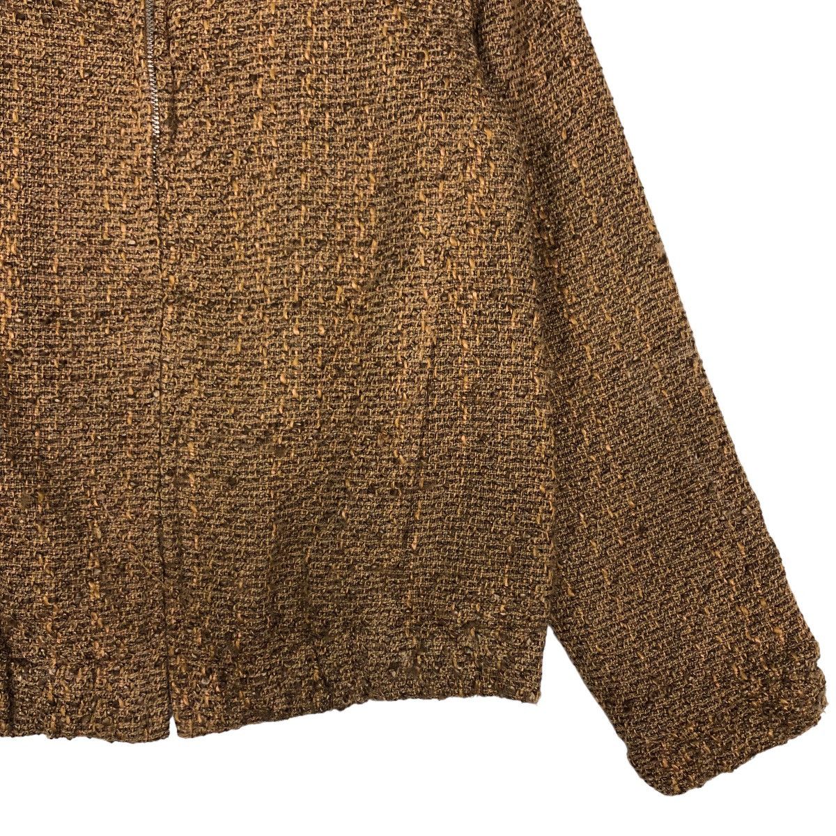 Japanese Brand 🔥Vtg Herringbone Wool Bomber Jacket Faye Issey Miyake Size US S / EU 44-46 / 1 - 5 Thumbnail