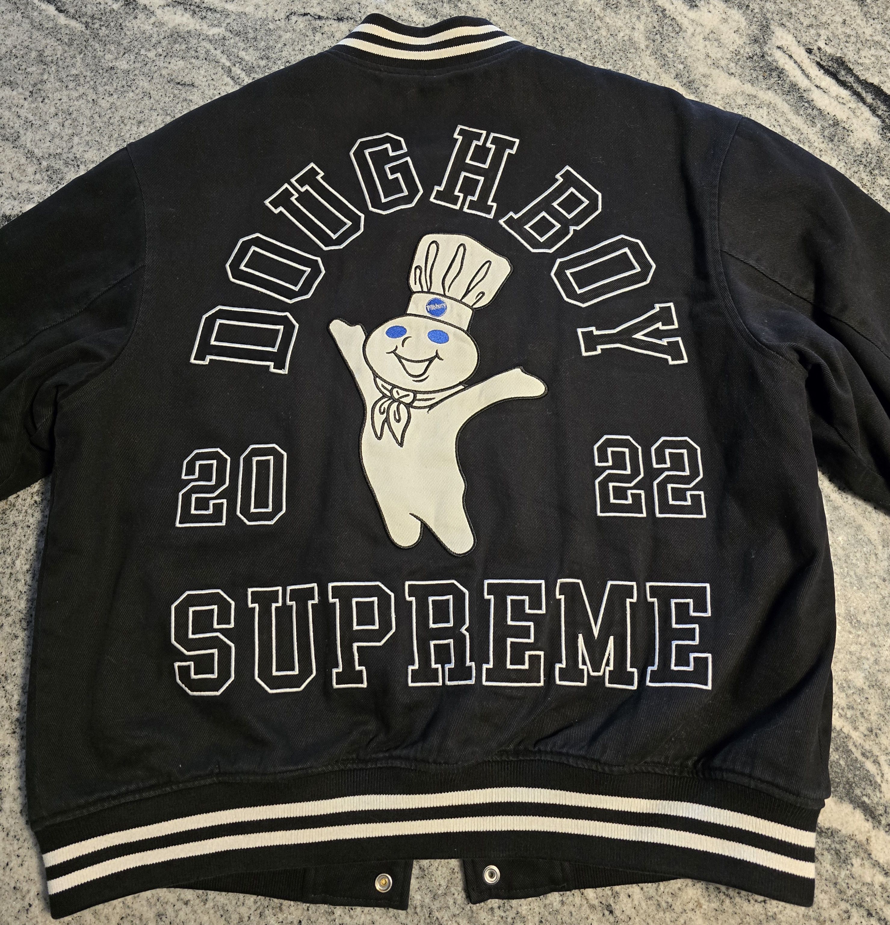 Supreme Supreme Mitchell & Ness Doughboy Twill Varsity Jacket Size US XL / EU 56 / 4 - 1 Thumbnail