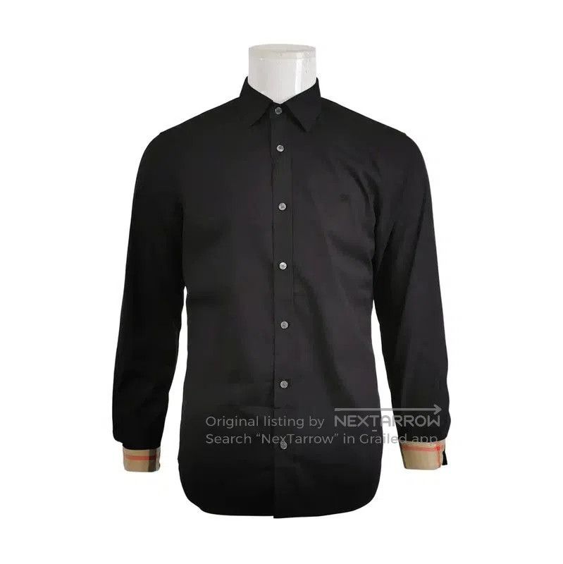 Burberry Burberry Black Cotton Long Sleeve Shirt. Size US L / EU 52-54 / 3 - 1 Thumbnail