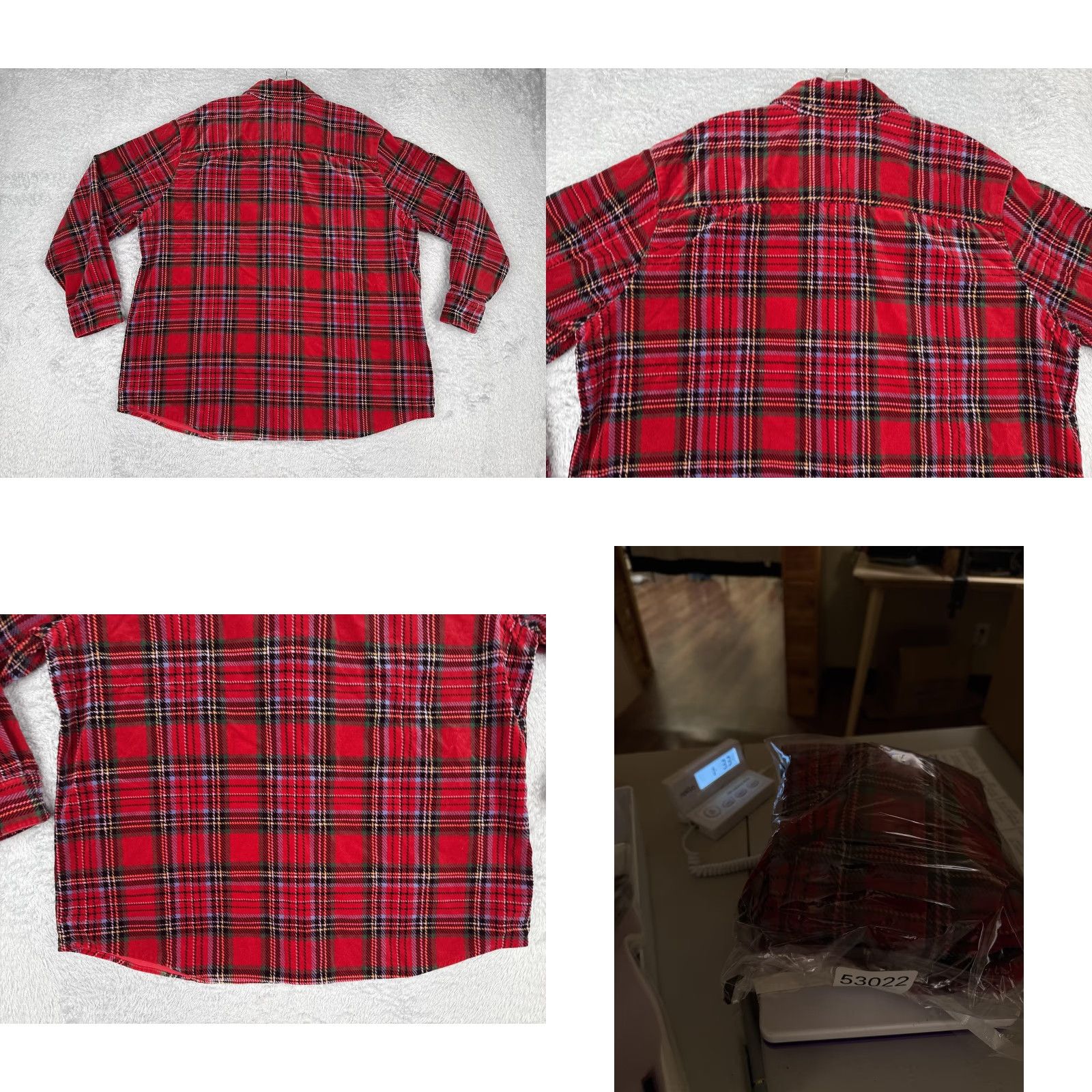 Vintage L.L.Bean Shirt Womens 1X Red Plaid Flannel Button Front Long Sleeve Cotton Hike Size XL / US 12-14 / IT 48-50 - 9 Thumbnail