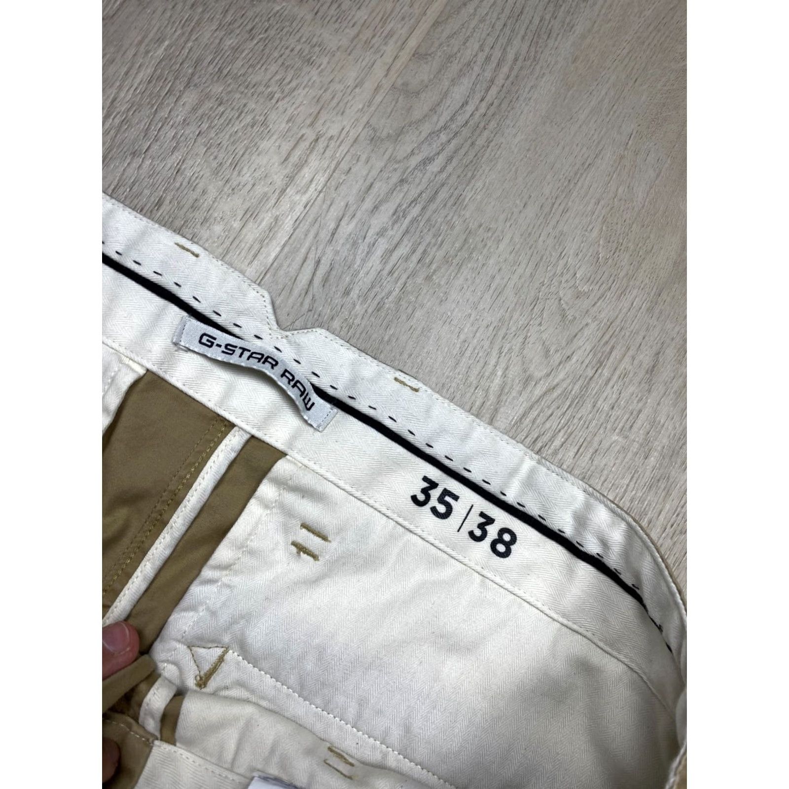 G-Star G Star Raw Vintage Mens Chino Pants Size 35 Beige Chino Pants Mens 35 G-Star Vintage Mens Chino Beige 35 Size US 35 - 4 Thumbnail