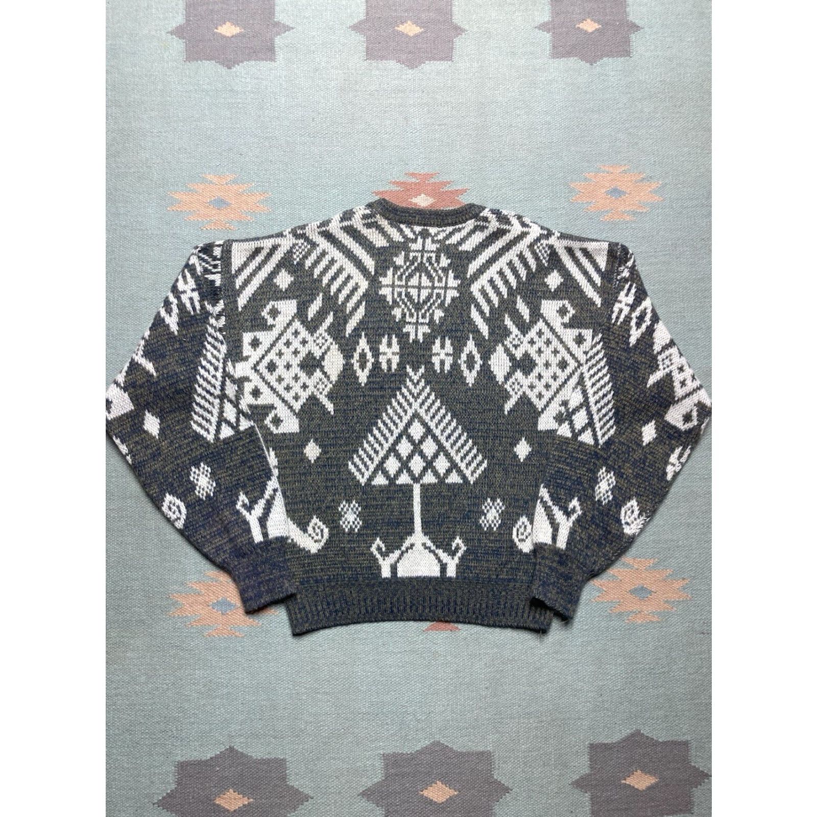 McGregor VINTAGE McGregor Geometric Knit Sweater Pullover 80s Small Gray Men S Acrylic Knit Geometric 80s Mens Size US S / EU 44-46 / 1 - 6 Thumbnail