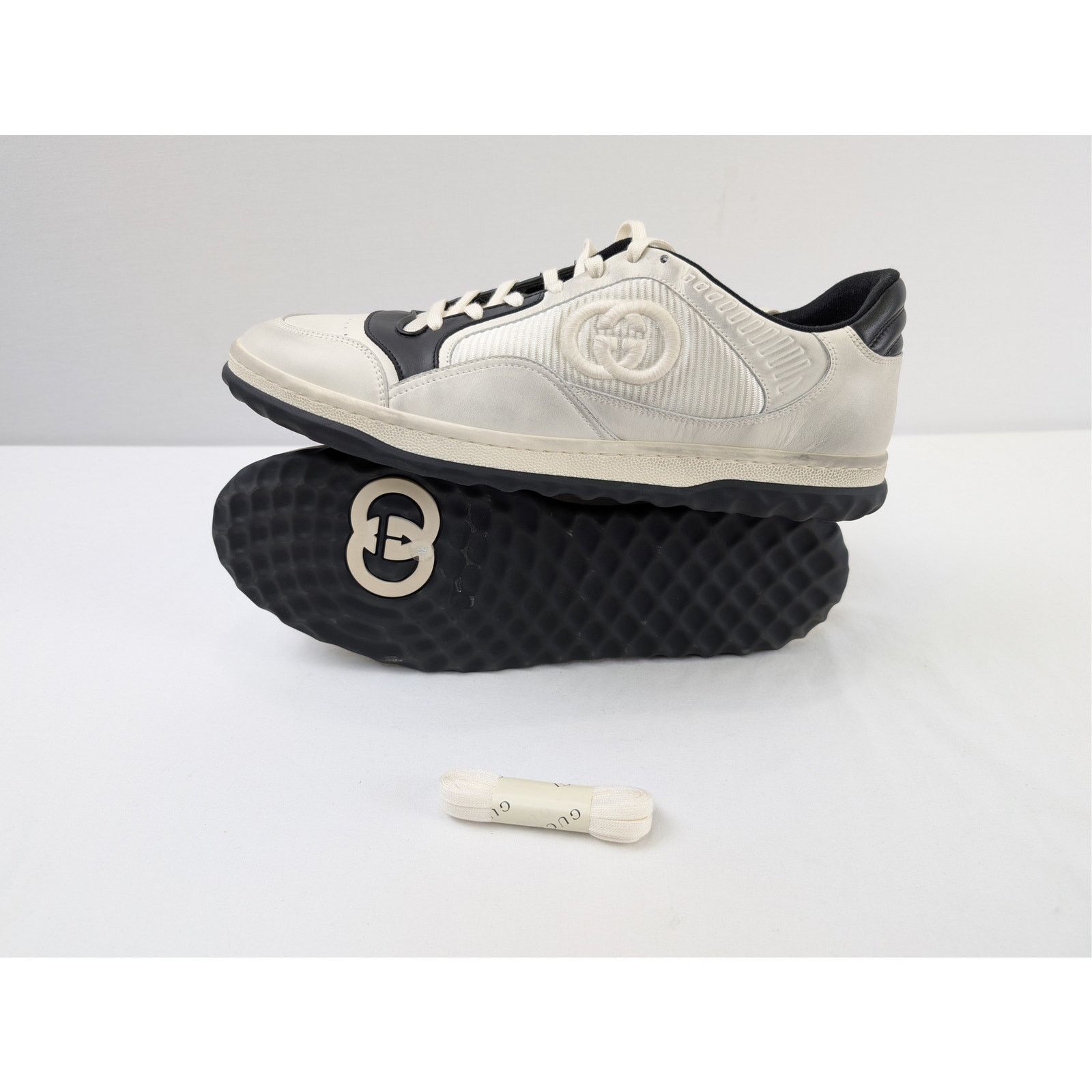 Gucci o1rshd1 Men's Mac80 GG Low Top Sneakers in Off-White Size US 12.5 / EU 45-46 - 1 Thumbnail
