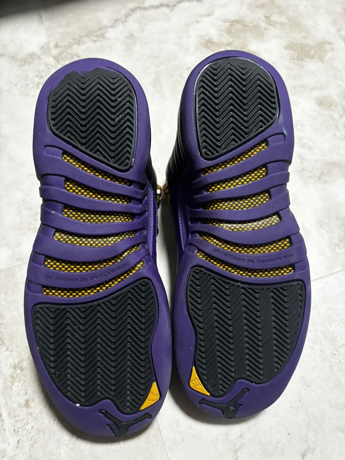 Jordan Brand Purple black & gold Jordan 12’s Size US 6 / EU 39 - 5 Thumbnail