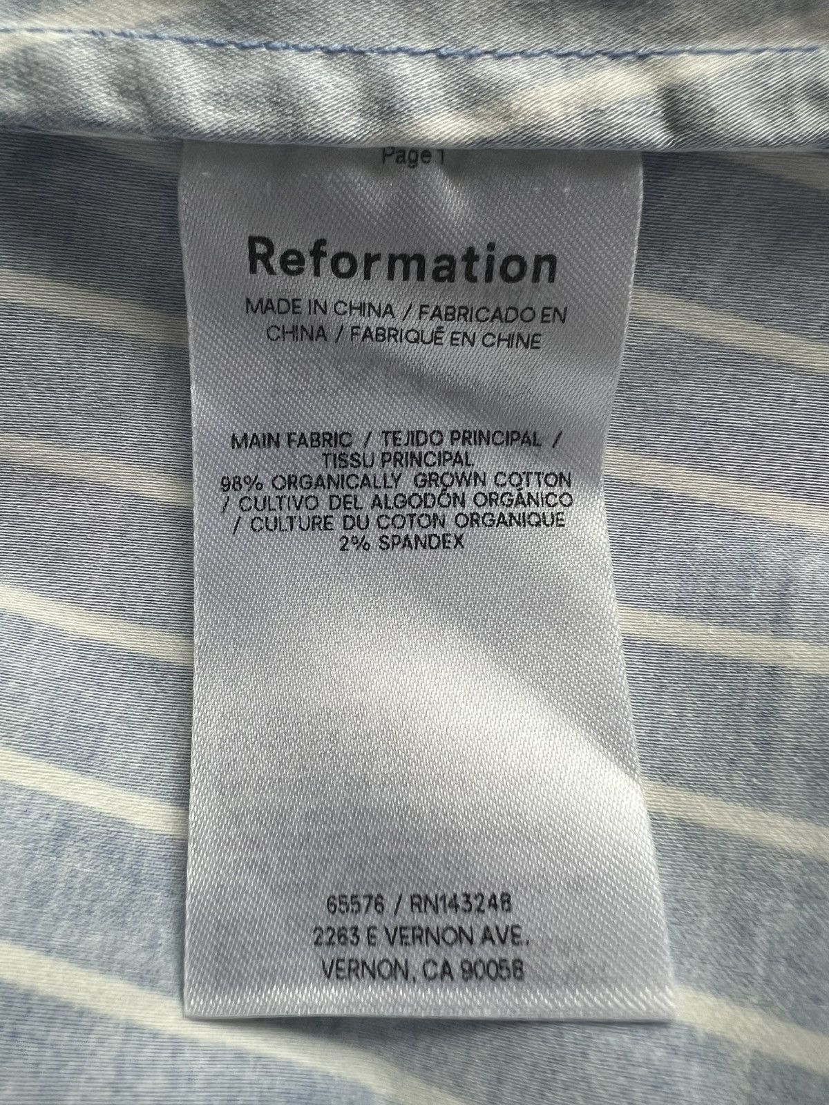 Reformation Reformation Amara Dress Stripe Blue White Mini Size XL NWT Size XL / US 12-14 / IT 48-50 - 4 Thumbnail