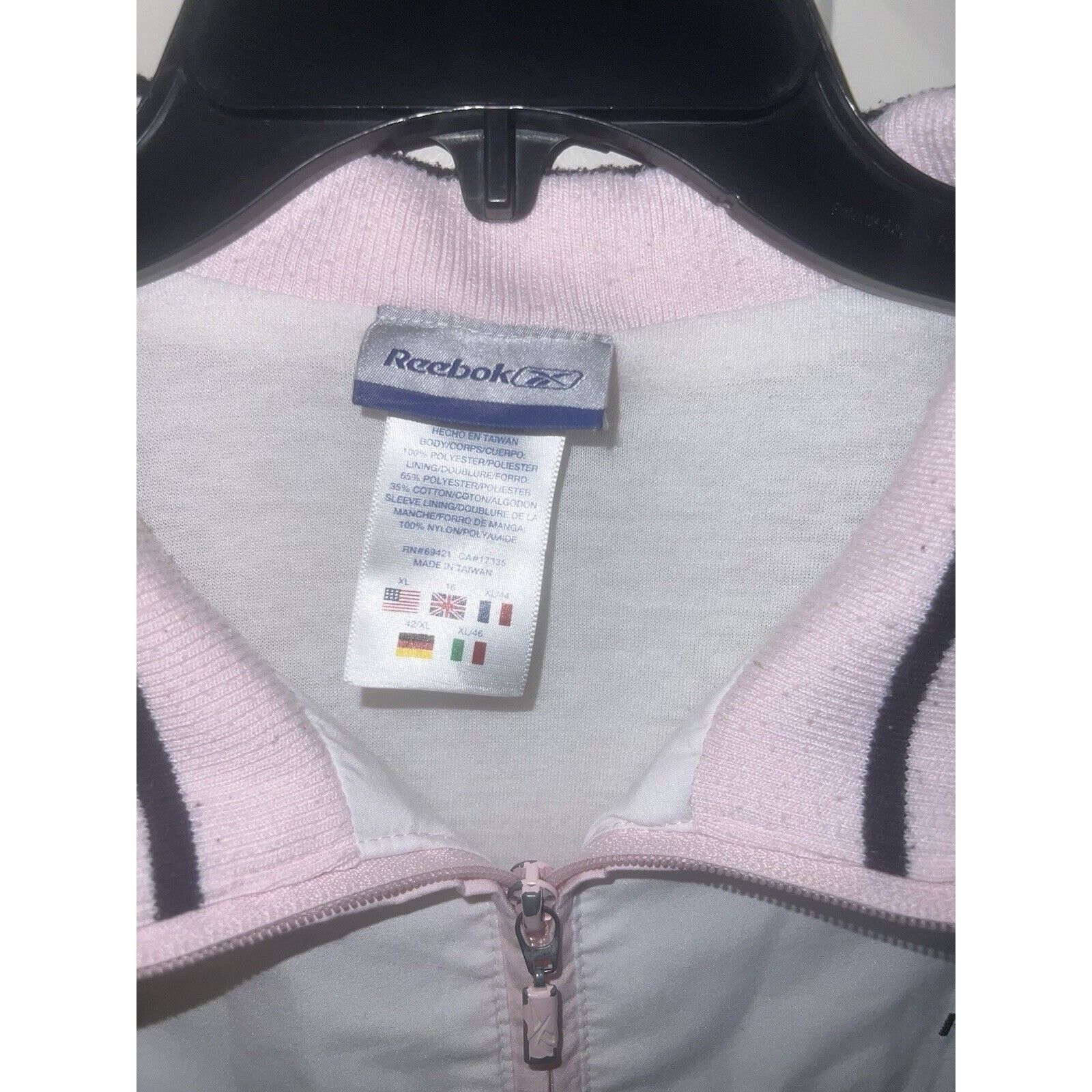 Reebok Vintage Reebok Windbreaker Jacket Womens Pink White Zip XL Size XL / US 12-14 / IT 48-50 - 3 Thumbnail