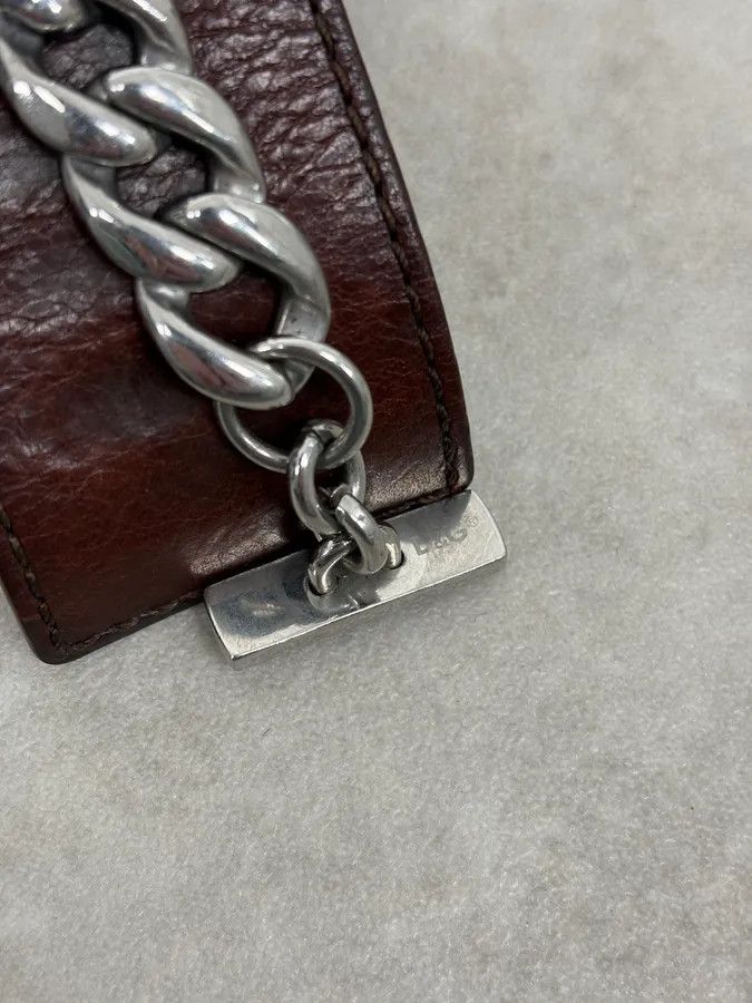 Dolce & Gabbana 2000s Dolce & Gabbana Brown Leather Chain Bracelet Size ONE SIZE - 8 Thumbnail