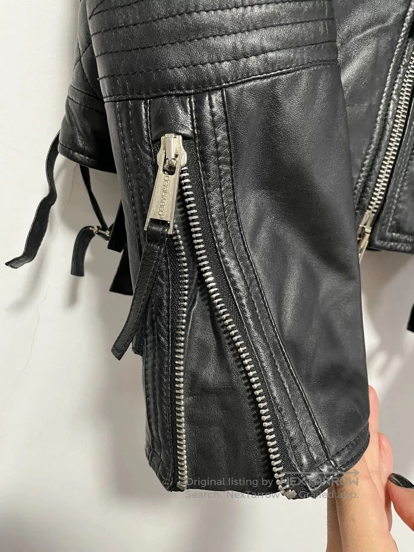 Dsquared2 Dsquared2 Oversized Collar Leather Jacket. Size L / US 10 / IT 46 - 3 Thumbnail