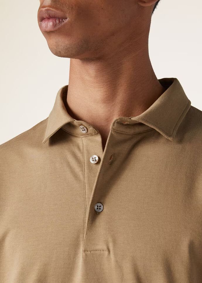 Loro Piana o1w1db10824 Cotton Polo Shirt in Brown Size US M / EU 48-50 / 2 - 7 Thumbnail