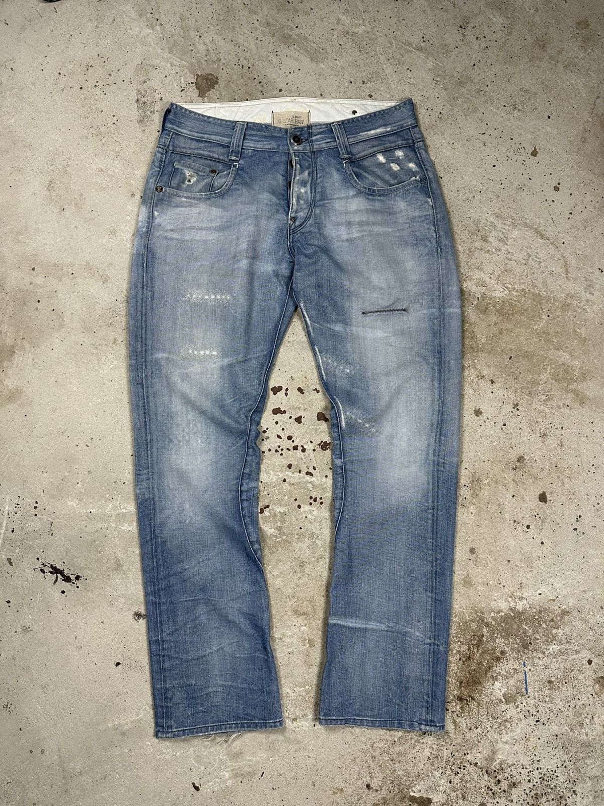 G-Star × Vintage Vintage Y2K G Star Raw Radar Tapered Reworked Denim Pants Size US 36 / EU 52 - 1 Thumbnail
