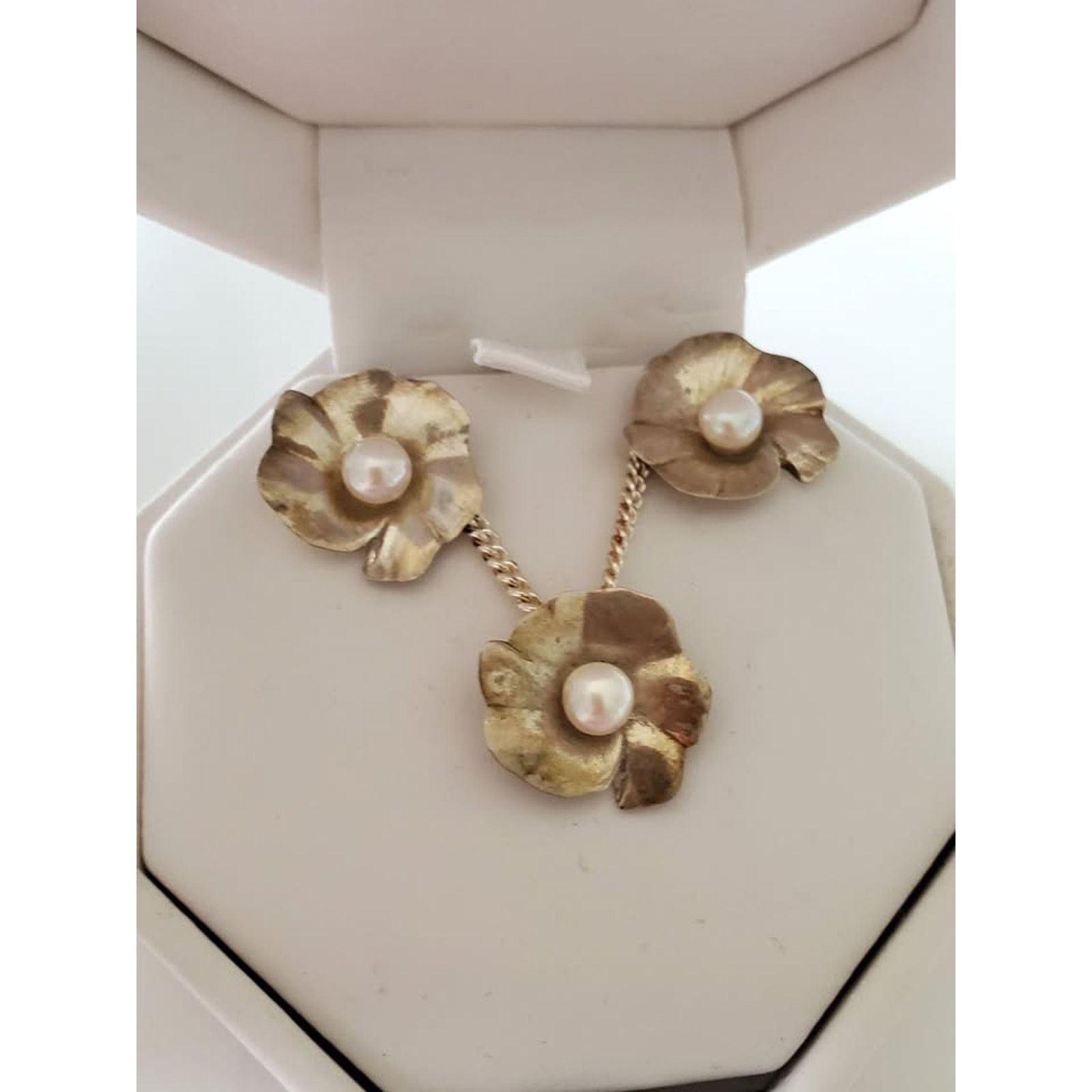 Other Vintage Sterling Silver Cultured Pearl Necklace and Earrings Size ONE SIZE - 1 Thumbnail