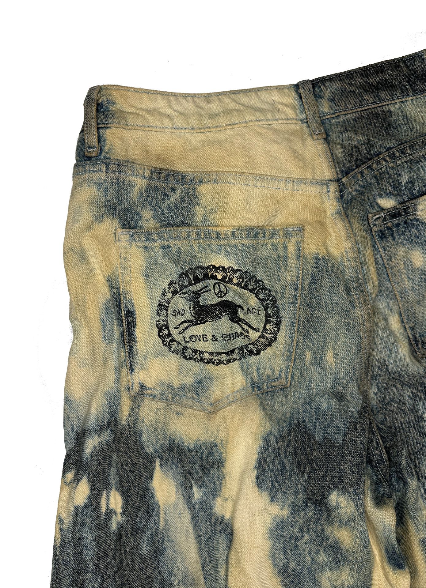 Other Reworked Bleached Denim Jeans Size US 32 / EU 48 - 5 Thumbnail